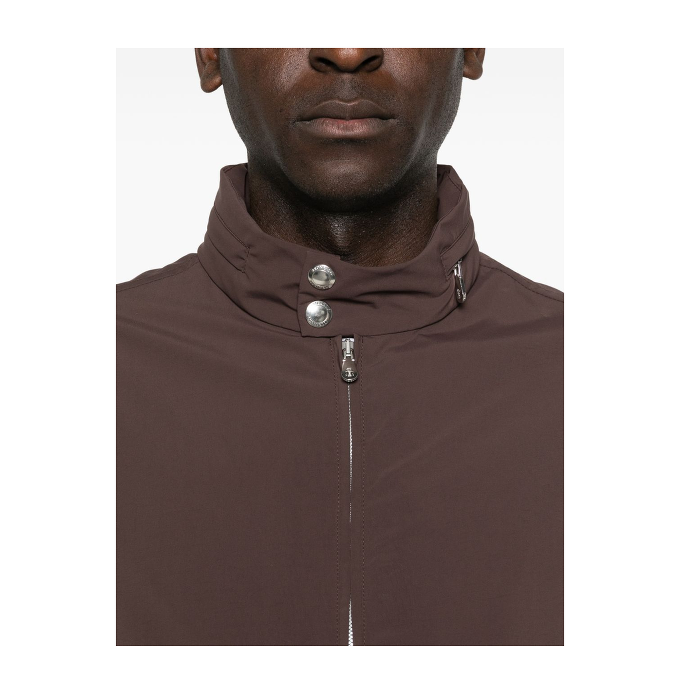 Water Resistant Blouson Jacket Brown
