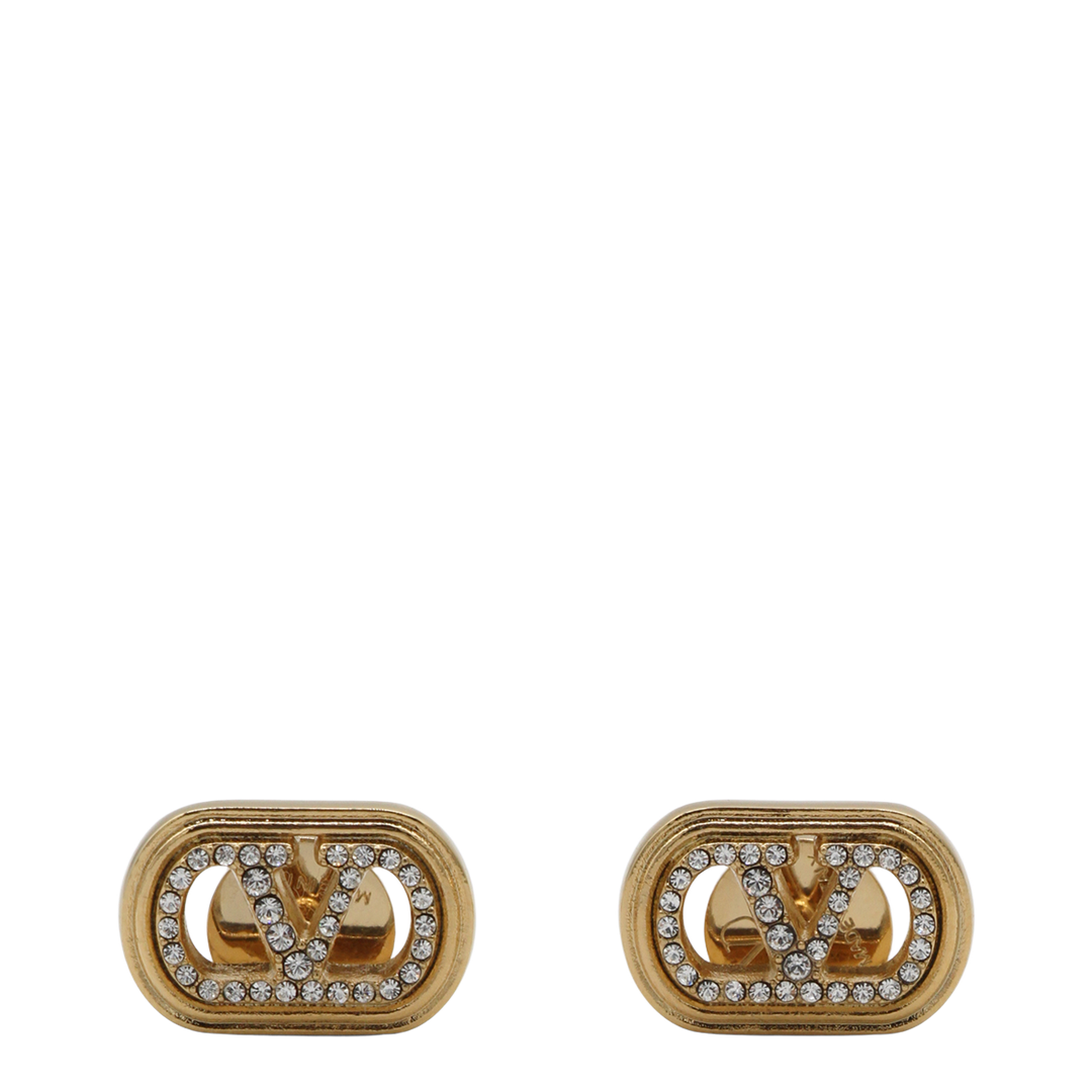 Ovalette Earrings with Rhinestones