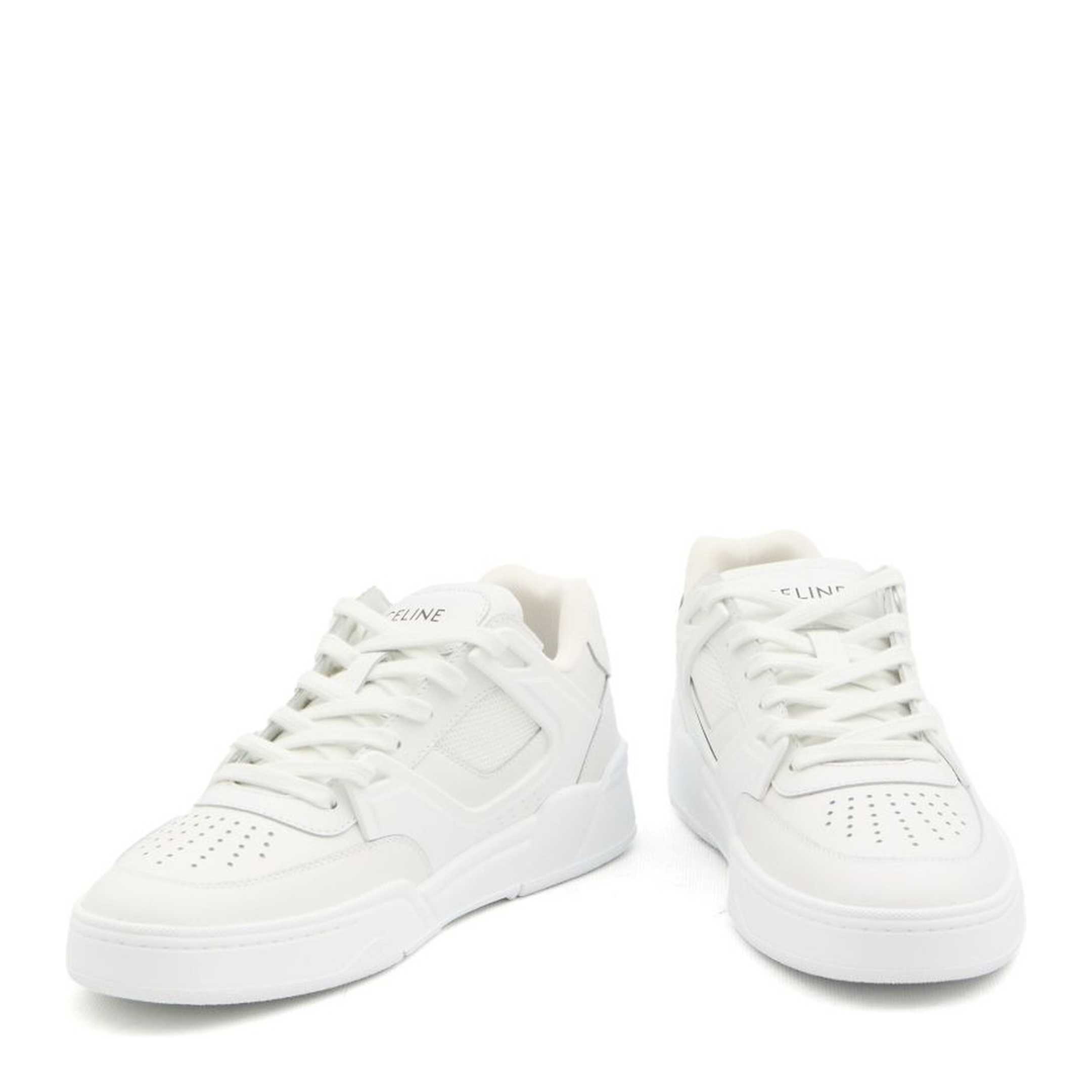 CT-09 Leather Sneakers with Mesh Inserts