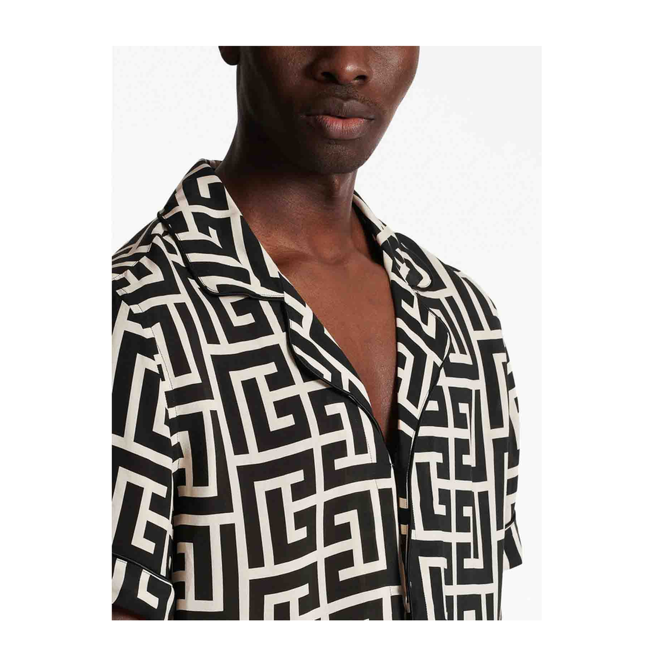 Monogram Print Pajama Shirt