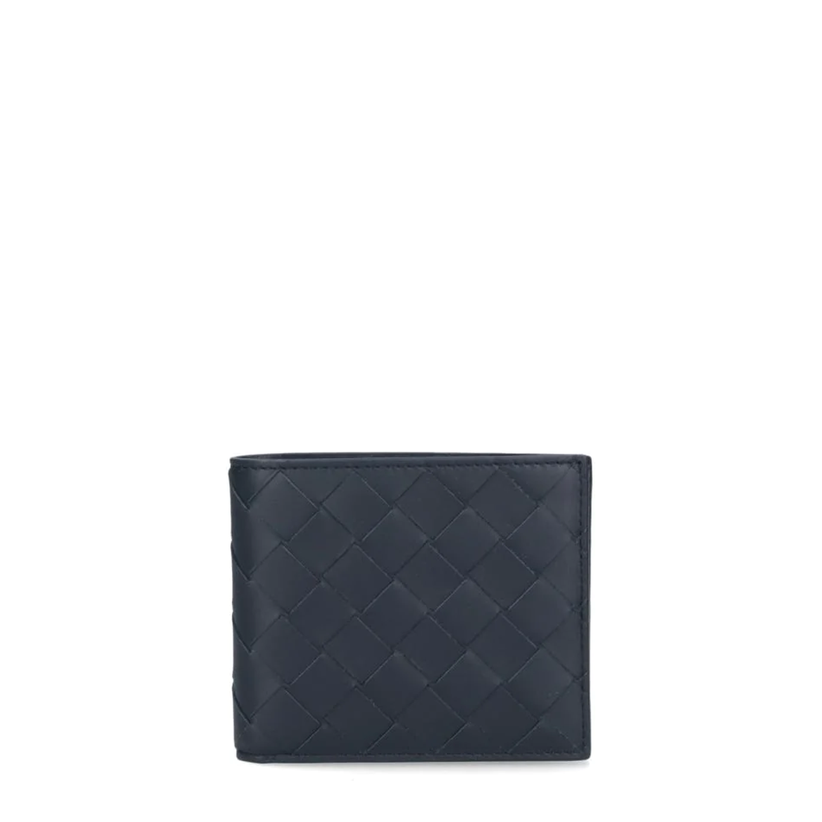Bottega Veneta Portefeuille À Deux Volets Intrecciato - Bleu - Homme - Cuir De Veau