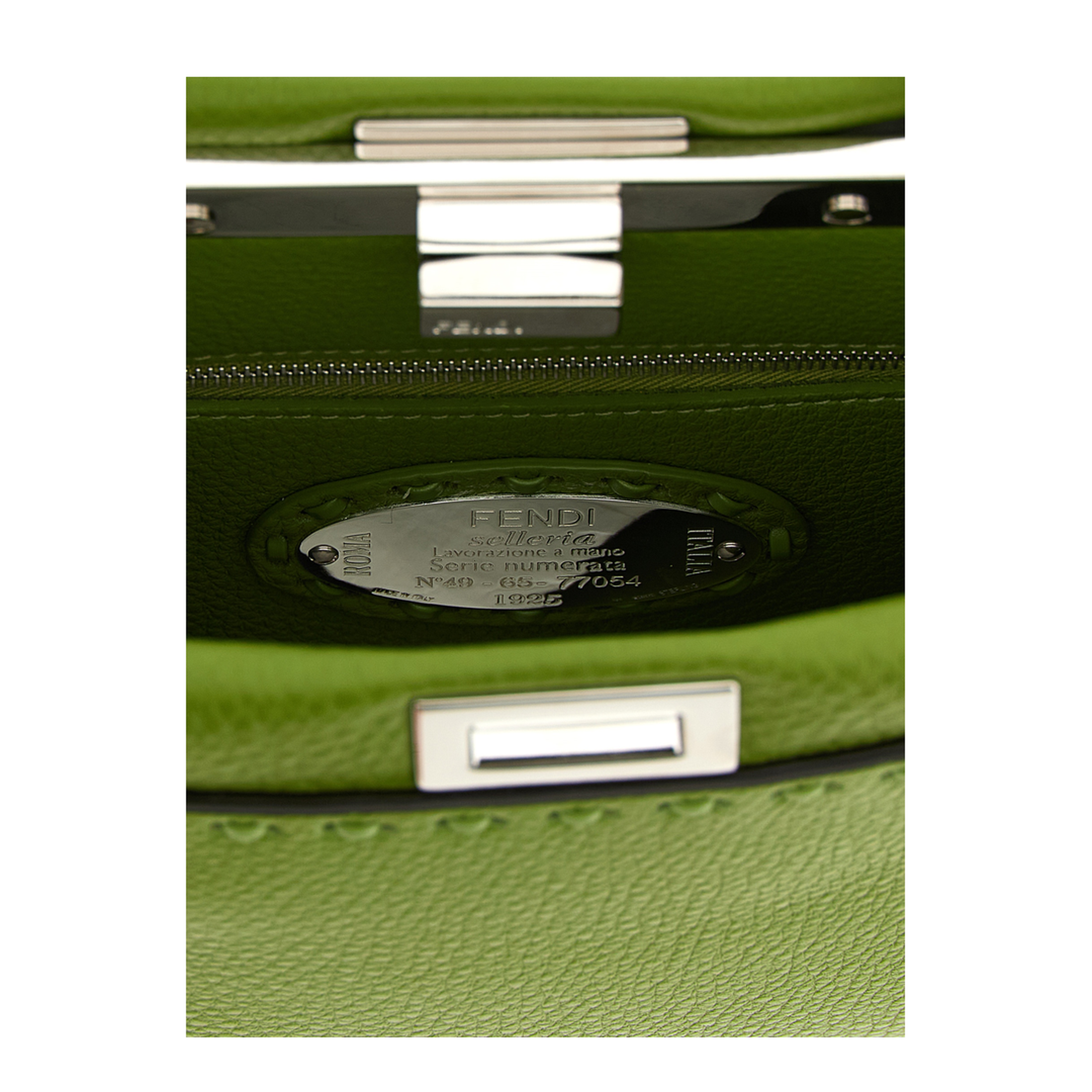 MAYFEYR - Fendi - Peekaboo Mini Cuoio Romano Leather Green - 8BN244AYB3F1WMT