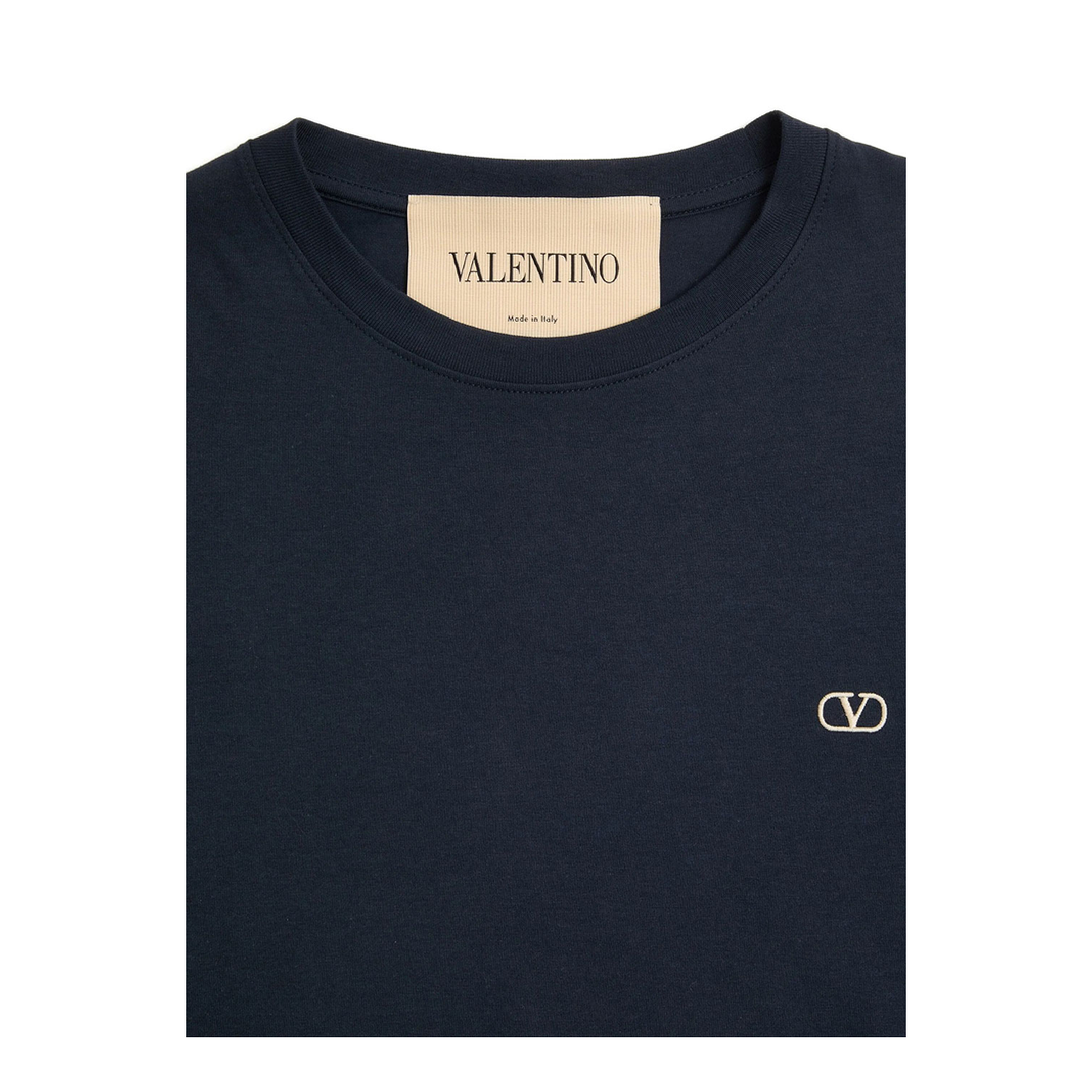 MAYFEYR - Valentino - Cotton T-Shirt With Vlogo Embroidery - VMG10VBMM598