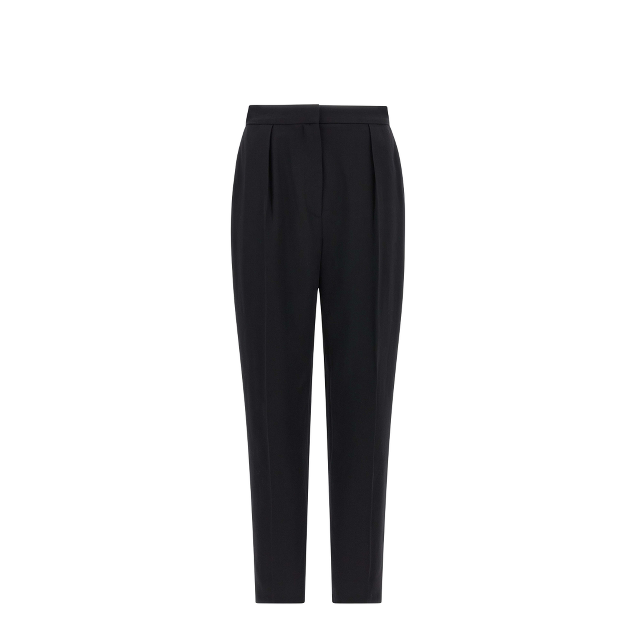 High Waist Tailored Grain De Poudre Pants