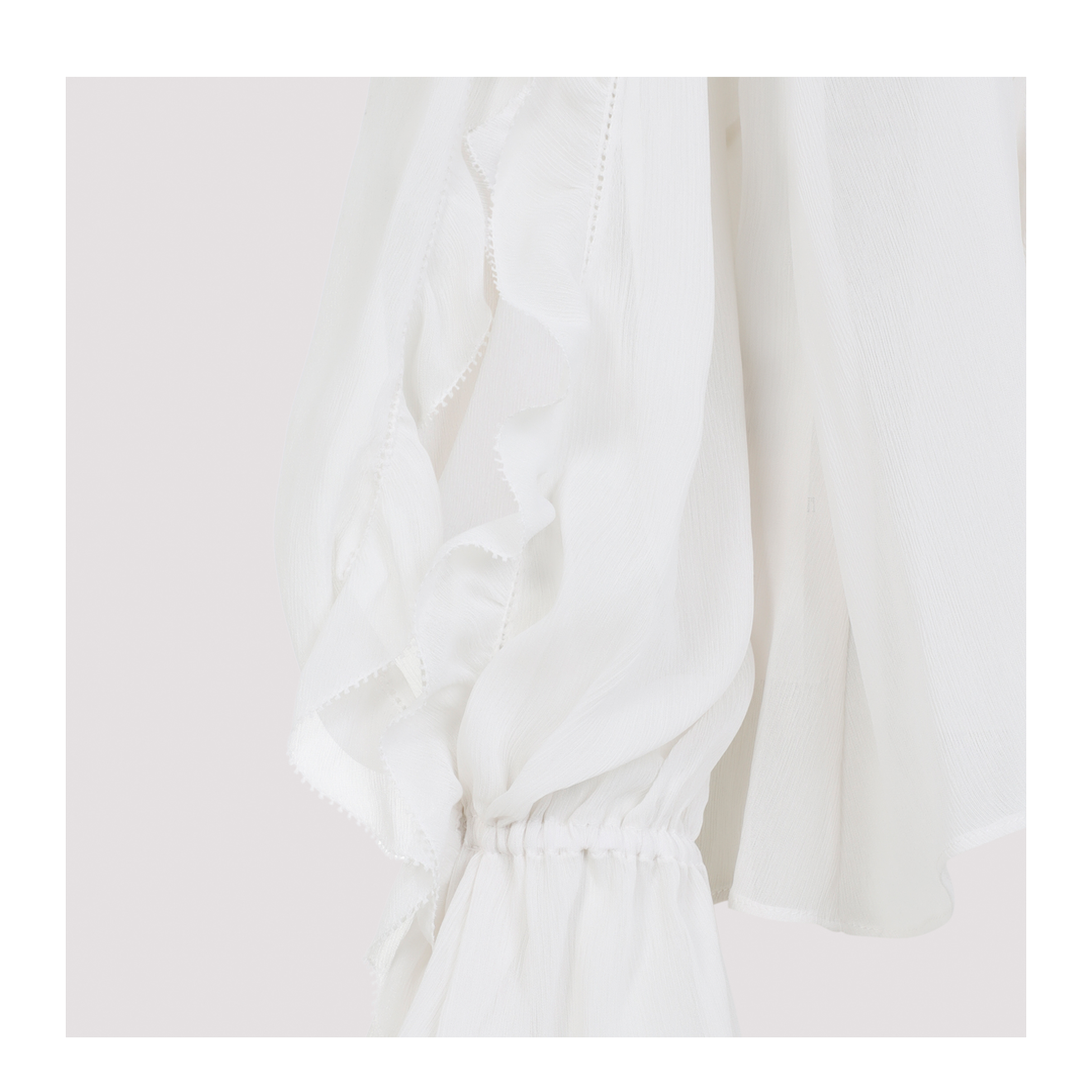 MAYFEYR - ALBERTA FERRETTI - Ivory White Creponne Shirt - A021116170003