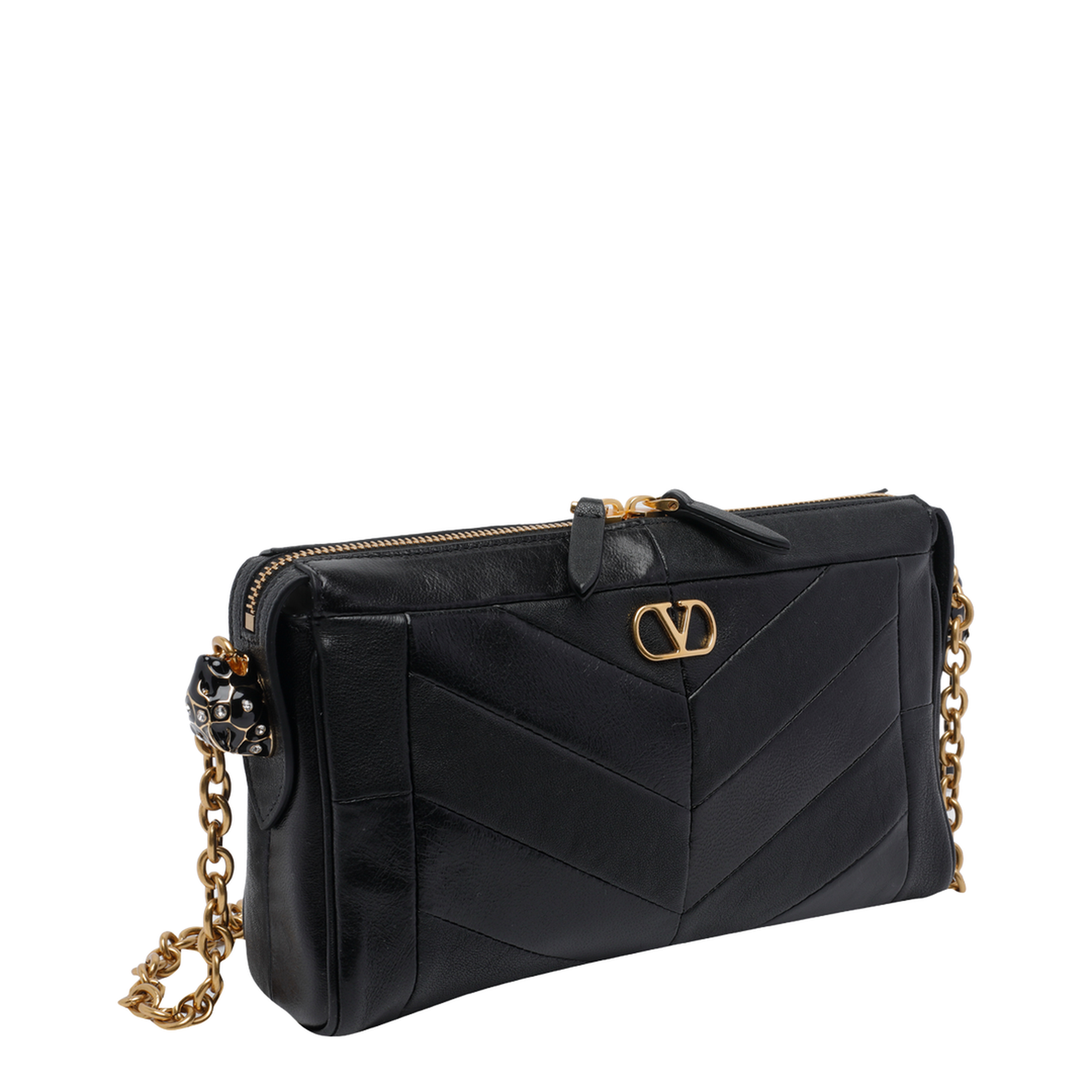 Small Panthea Chevron Motif Crossbody Bag