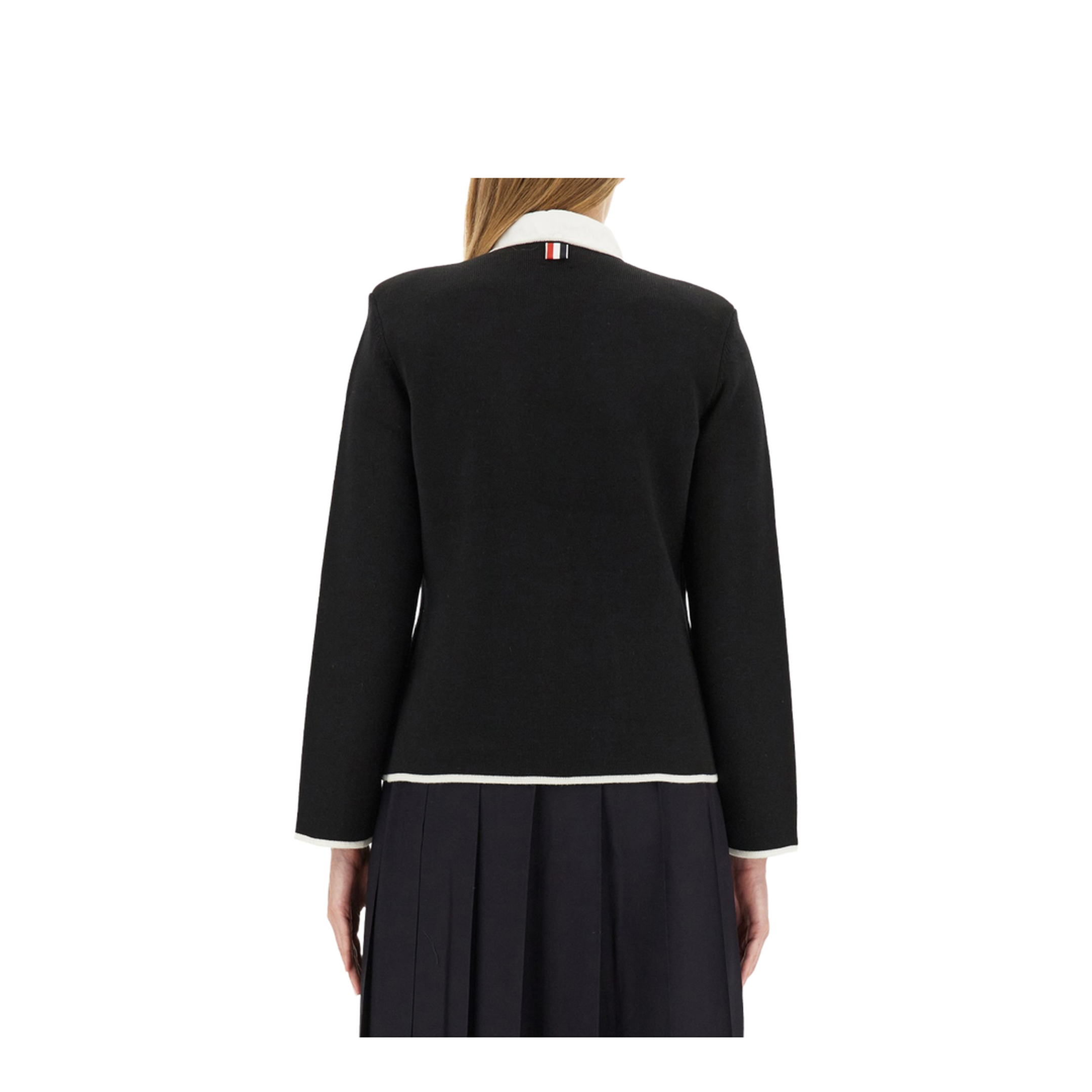 Single-Breasted Collarless Jacket