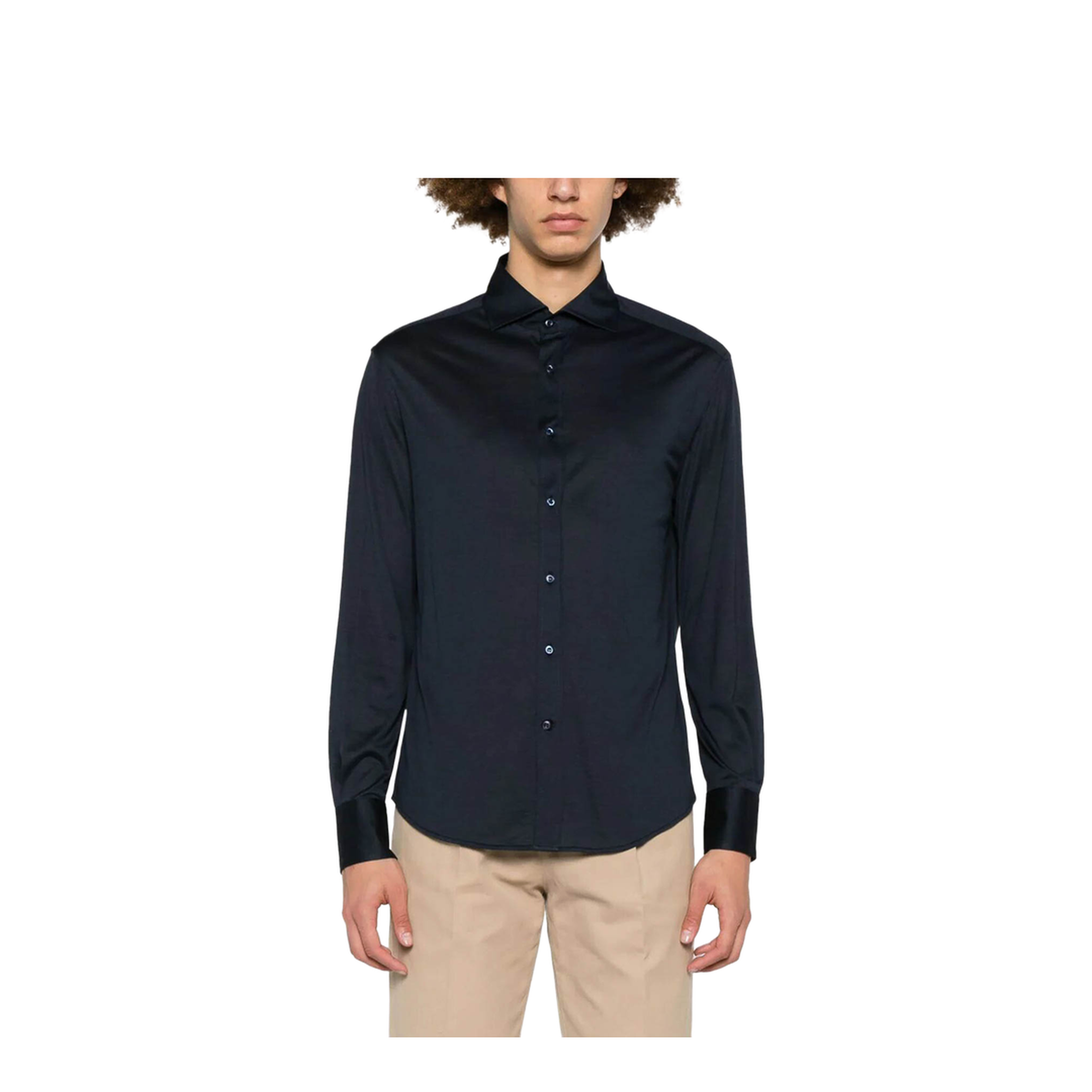 Men Camicia Di T-shirt Black