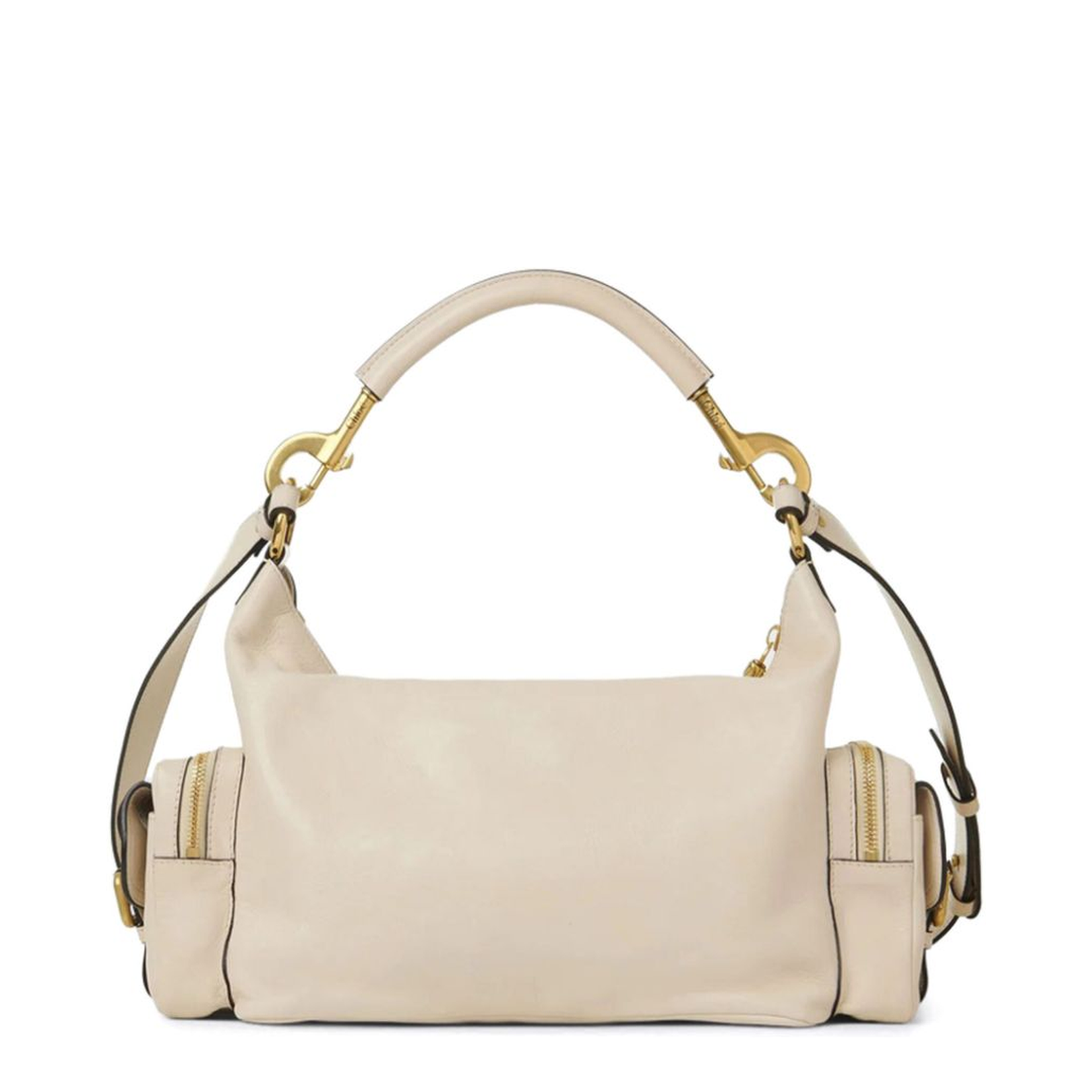 Smooth Grain Zip Shoulder Bag