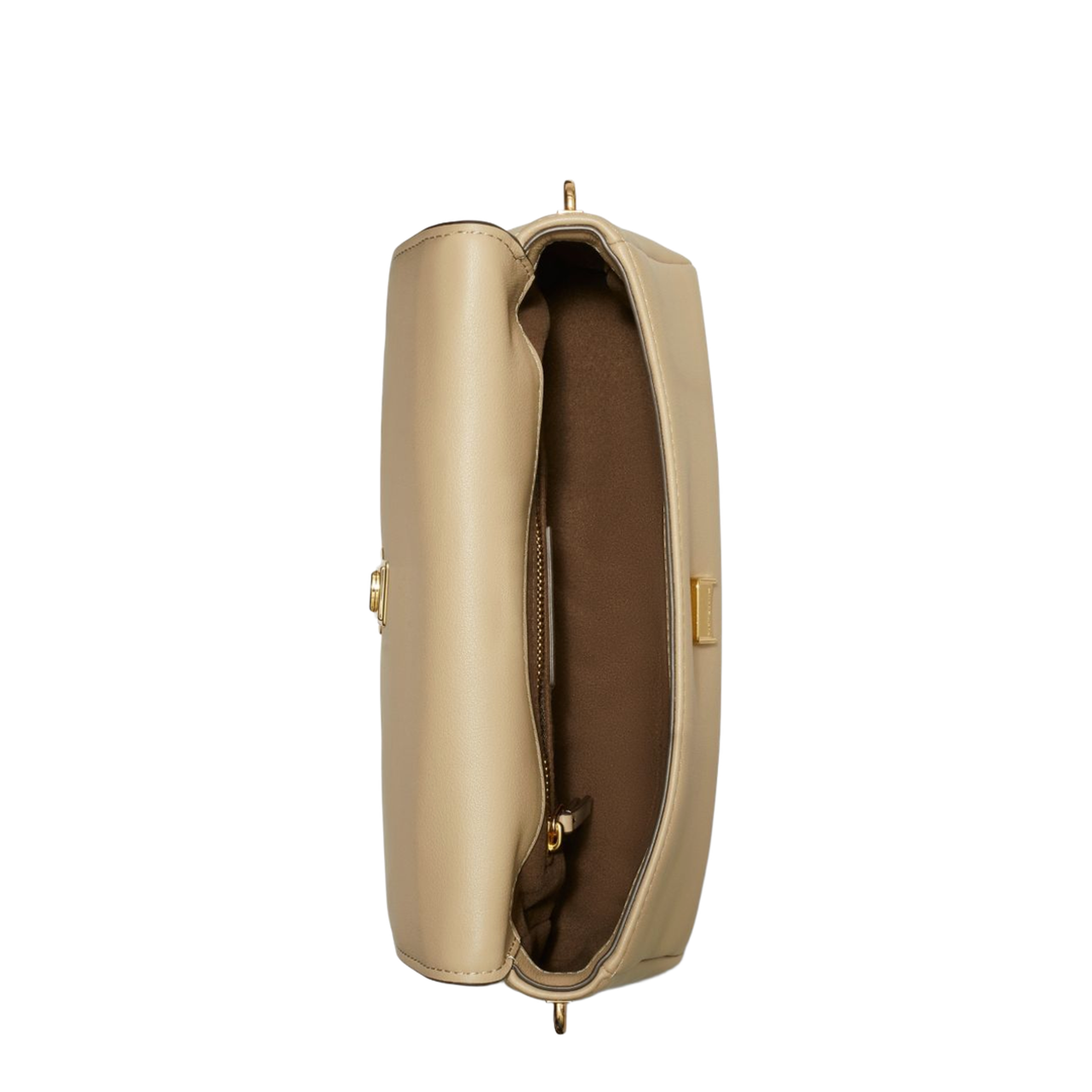 Charlie Small Leather Shoulder Bag - Soft Cement