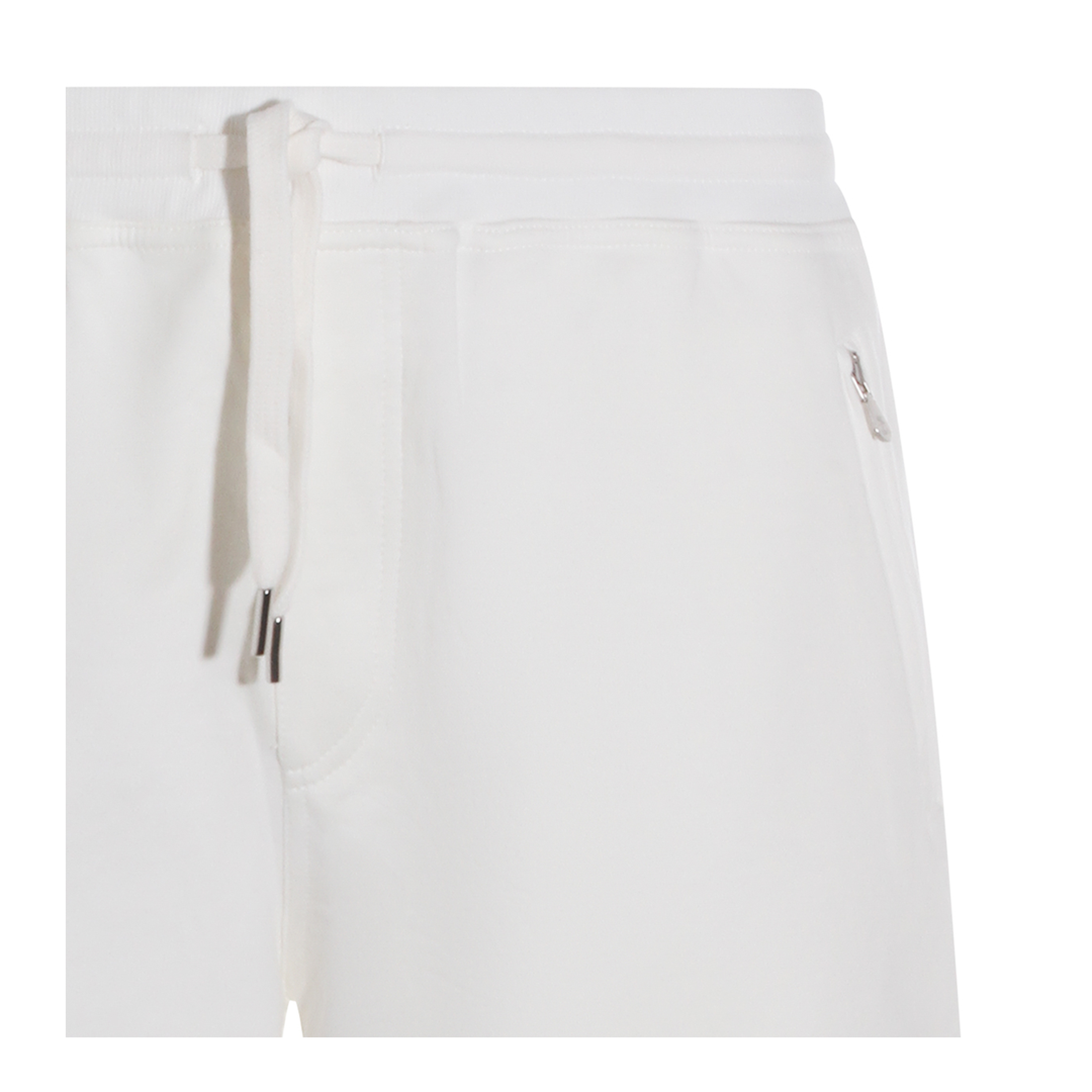 Techno Cotton Fleece Bermuda Shorts White