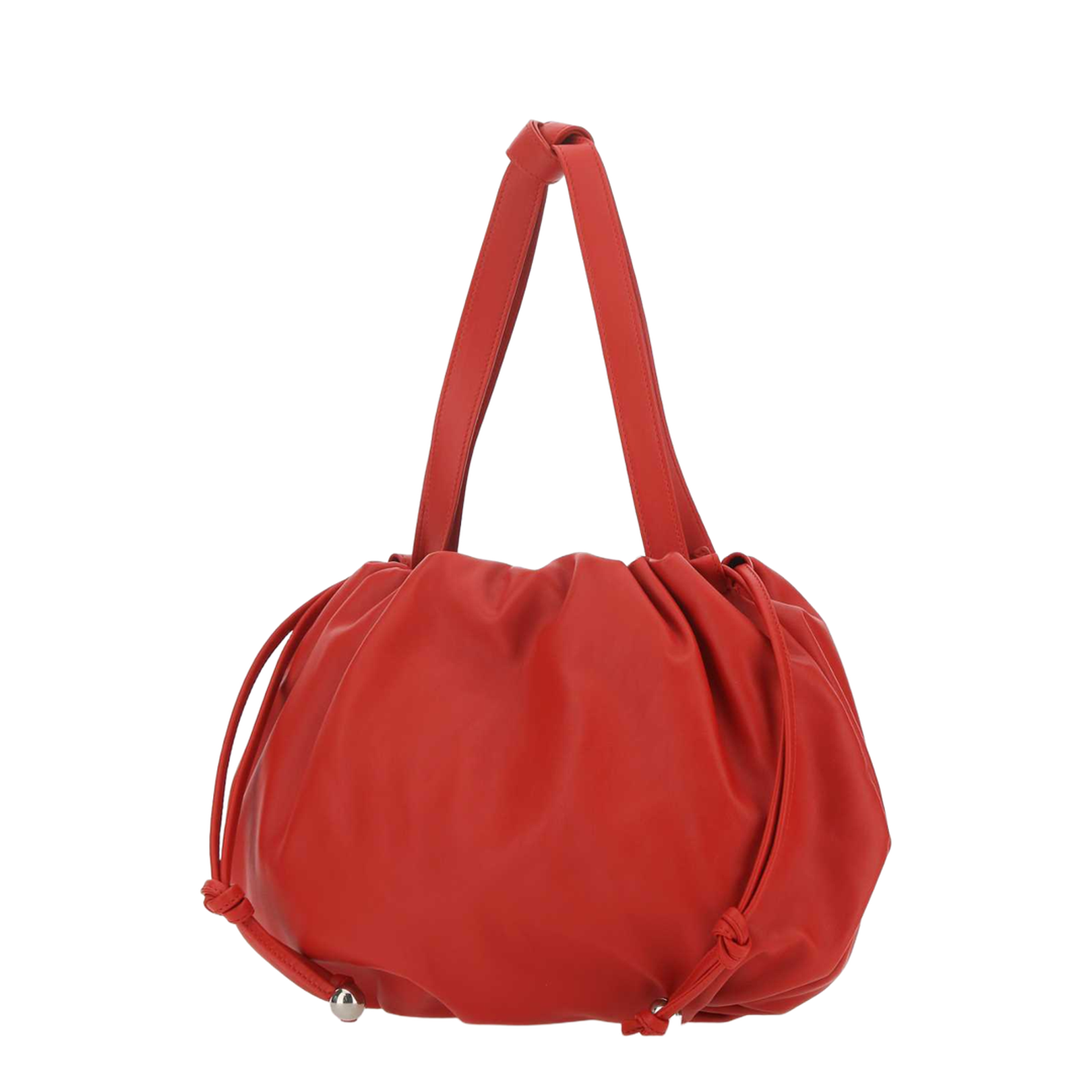 Red Nappa Leather Medium Bulb Handbag