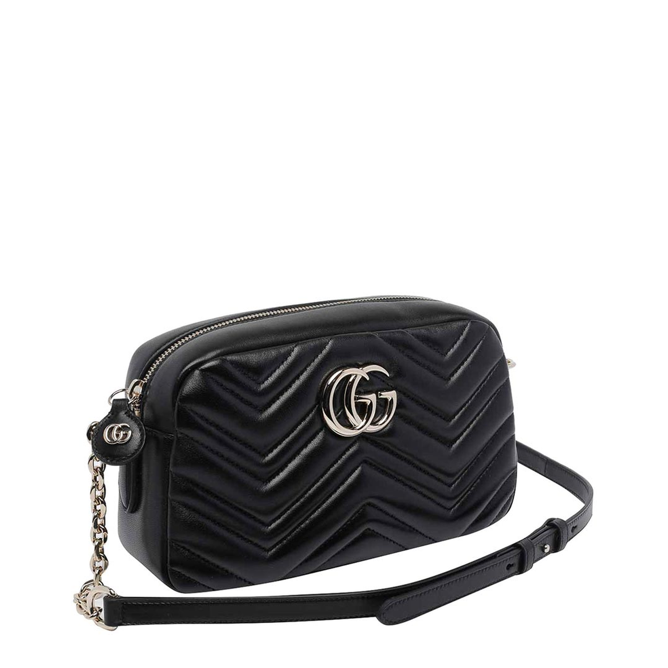 Camera Bag in Black Leather