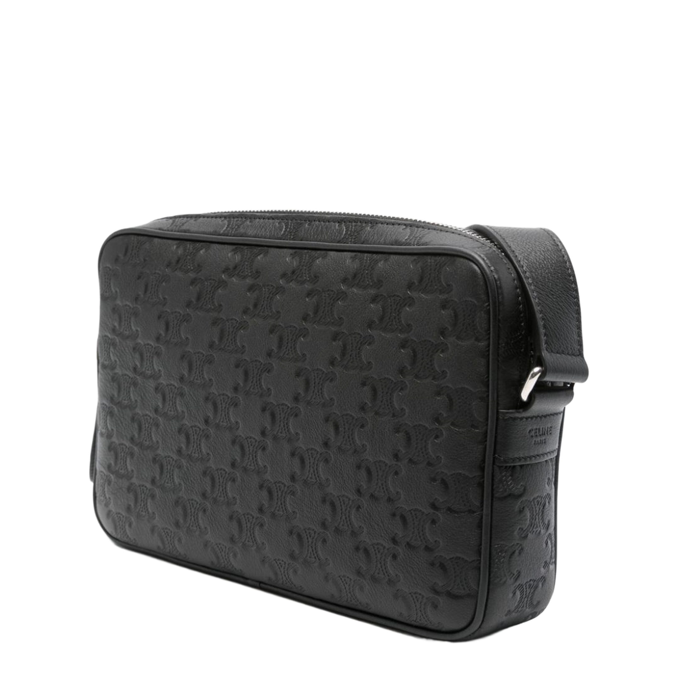 Triomphe Embossed Medium Messenger Bag
