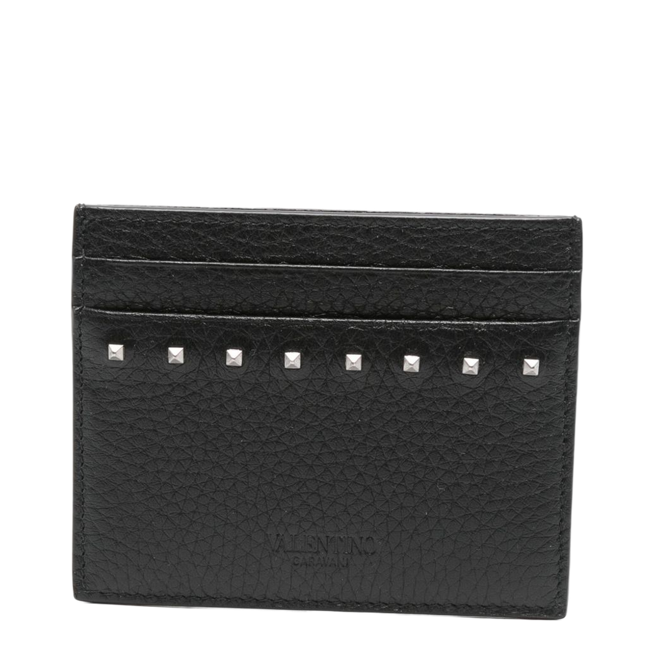 Rockstud Leather Cardholder