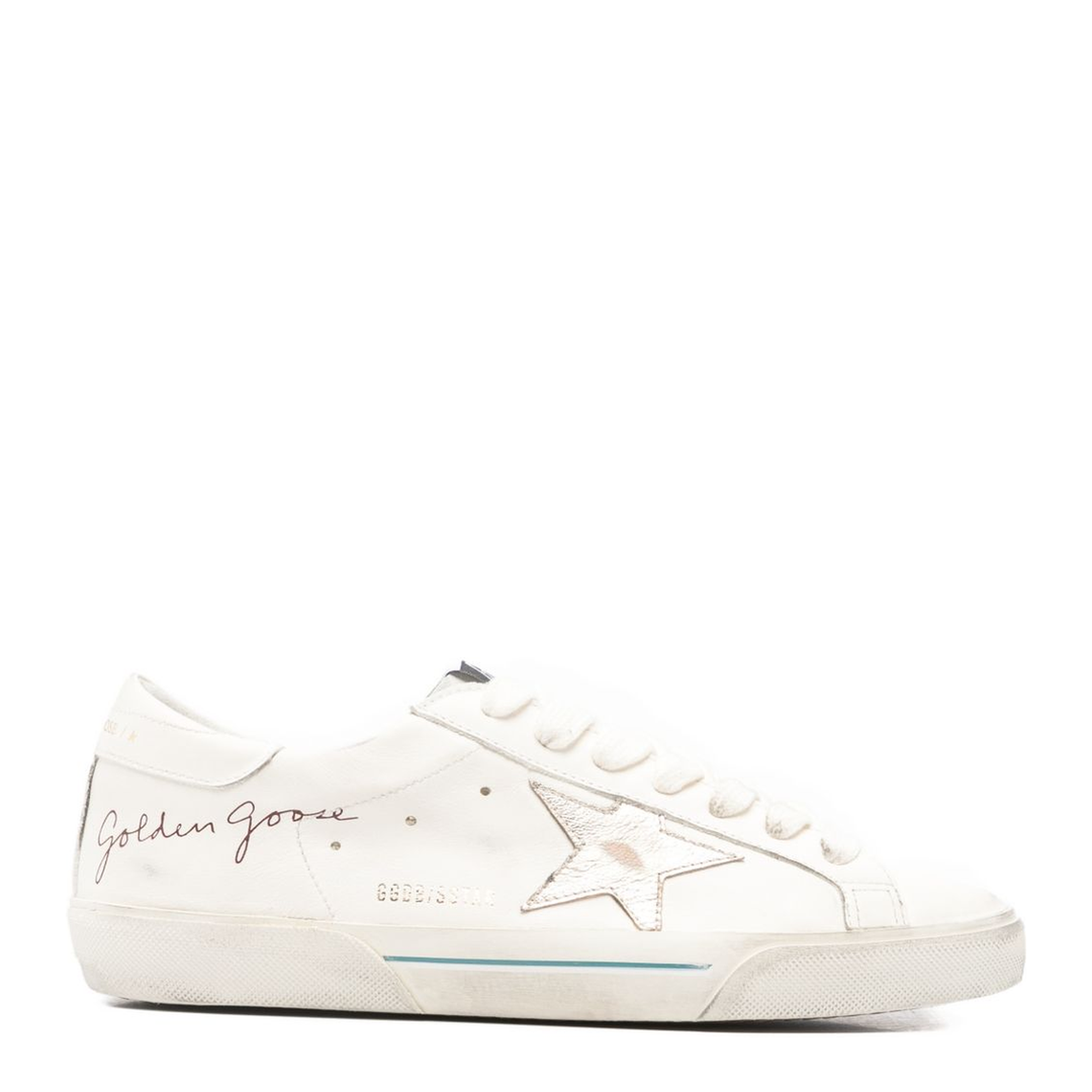 Super-Star Nappa Leather Sneakers with Laminated Leather Star