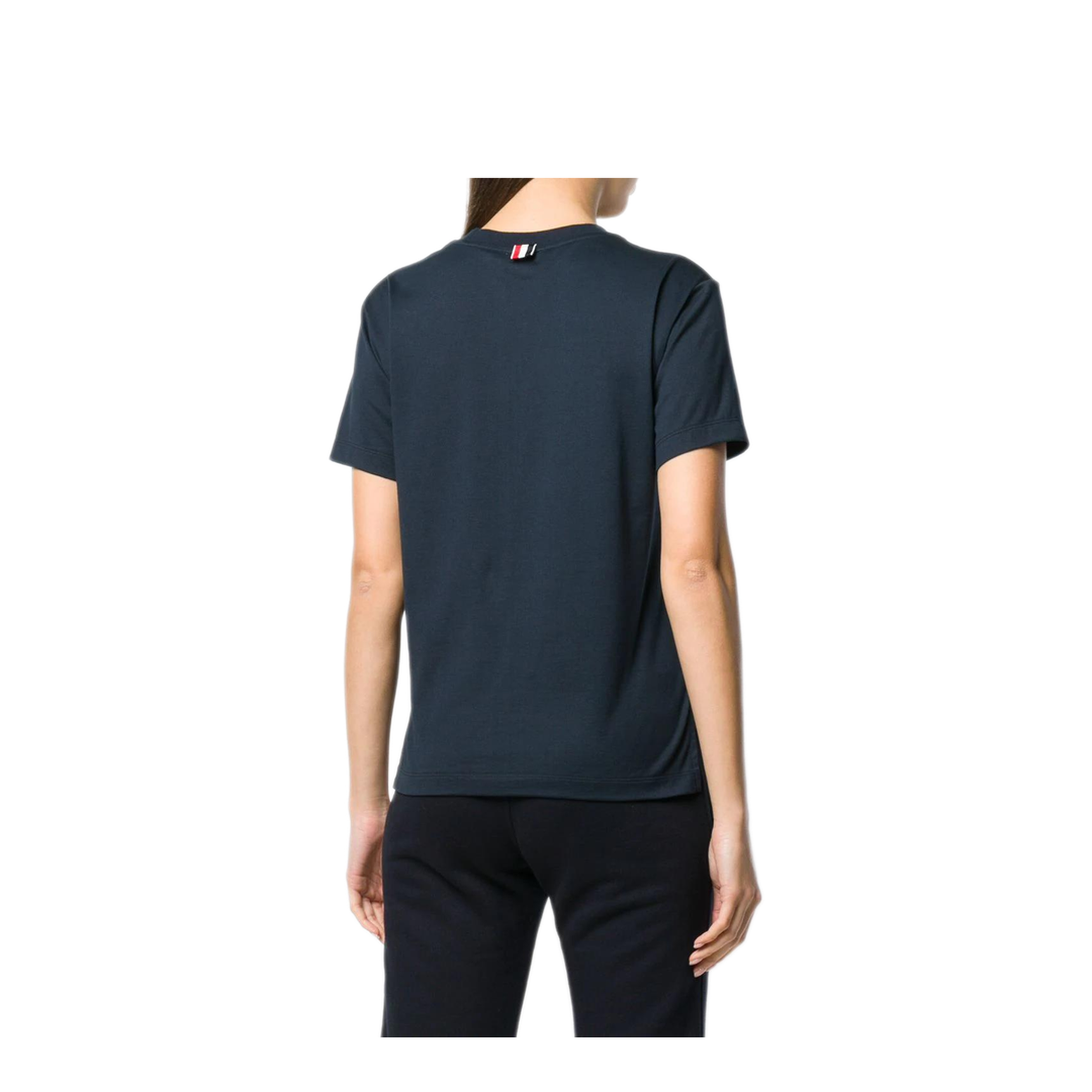 MAYFEYR - Thom Browne - Relaxed Fit Ss Tee With Side Slits In Lightweight Jersey - FJS036A05398415
