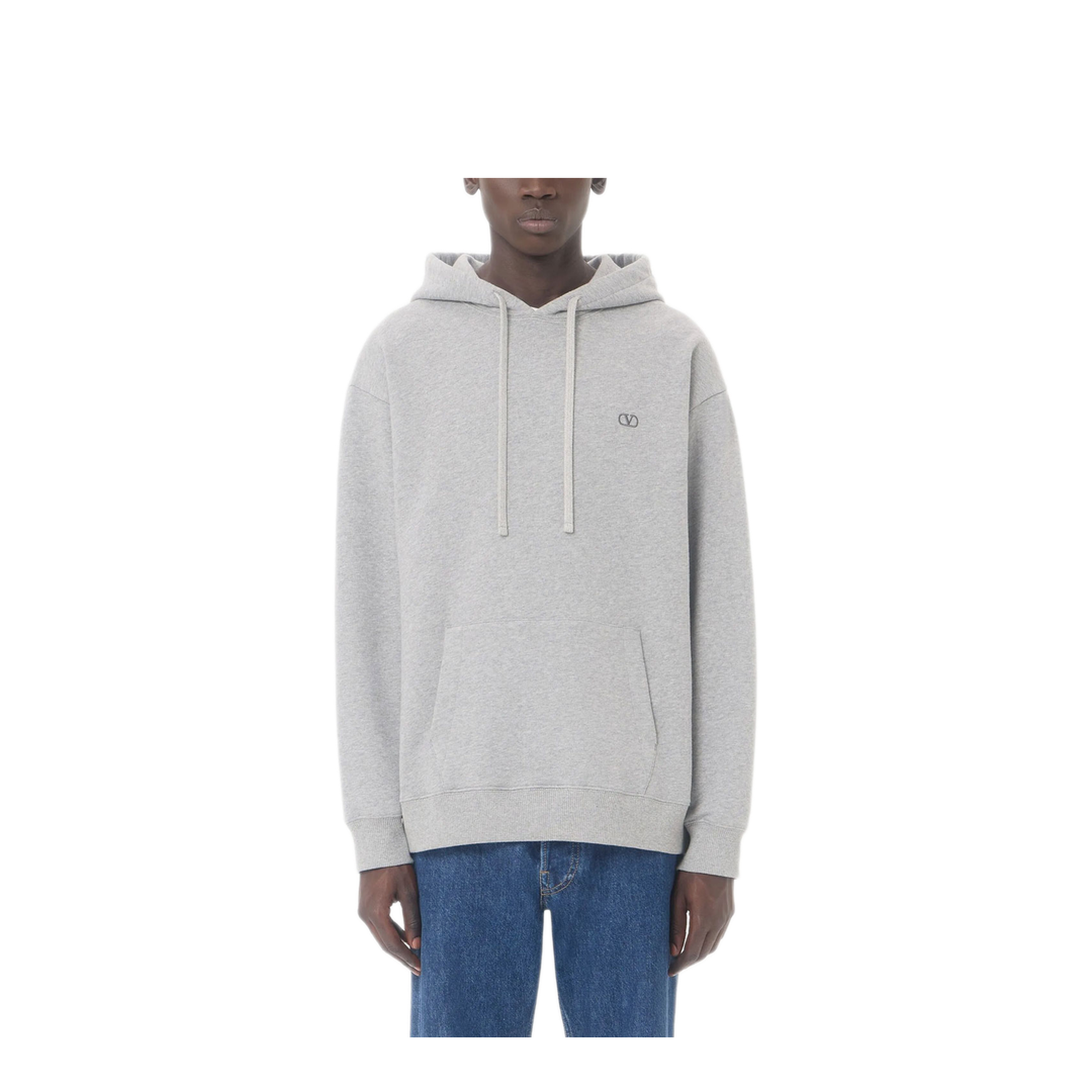 MAYFEYR - Valentino - Cotton Hoodie With Vlogo Embroidery - VMF30KBMN80
