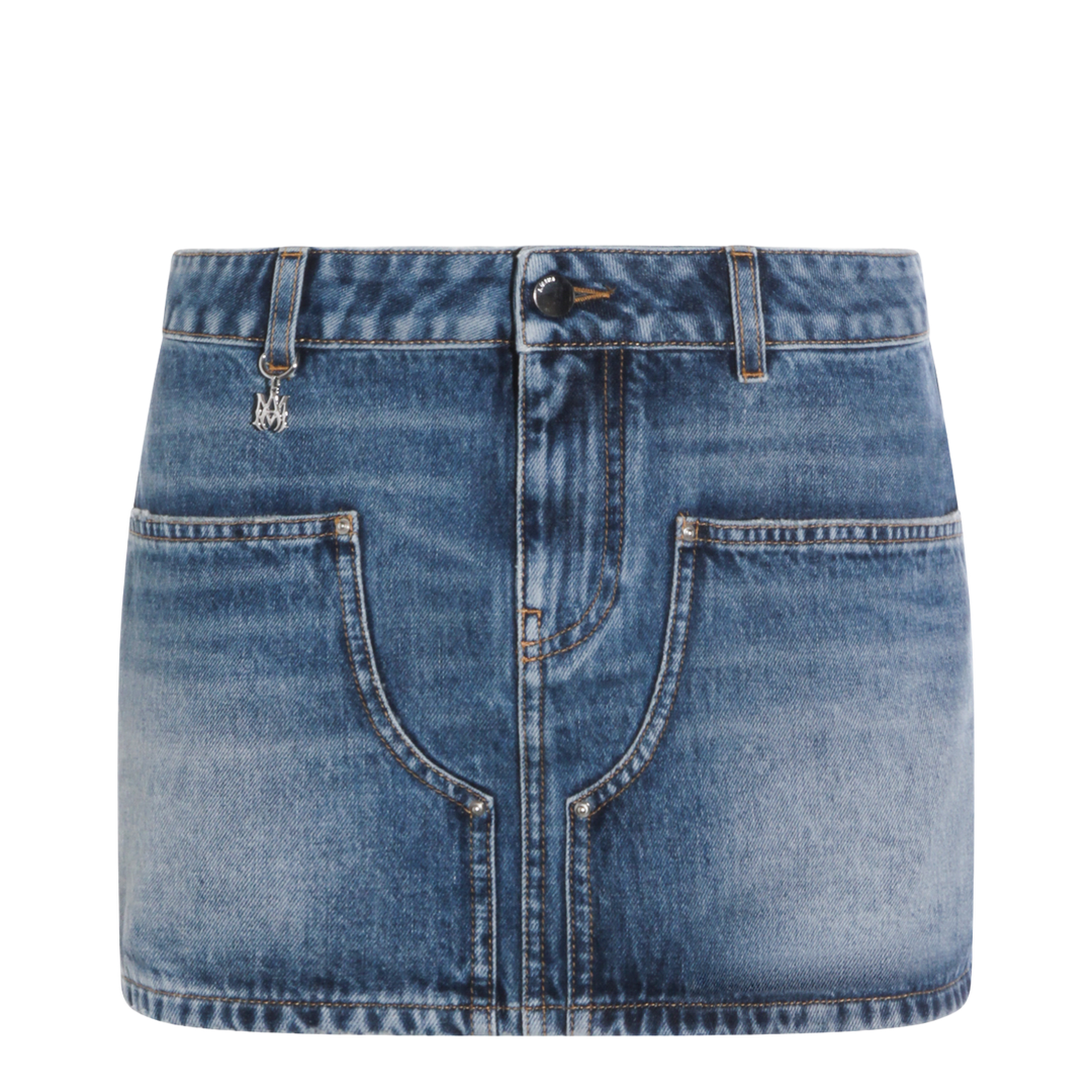 Blue Cotton Denim Skirt