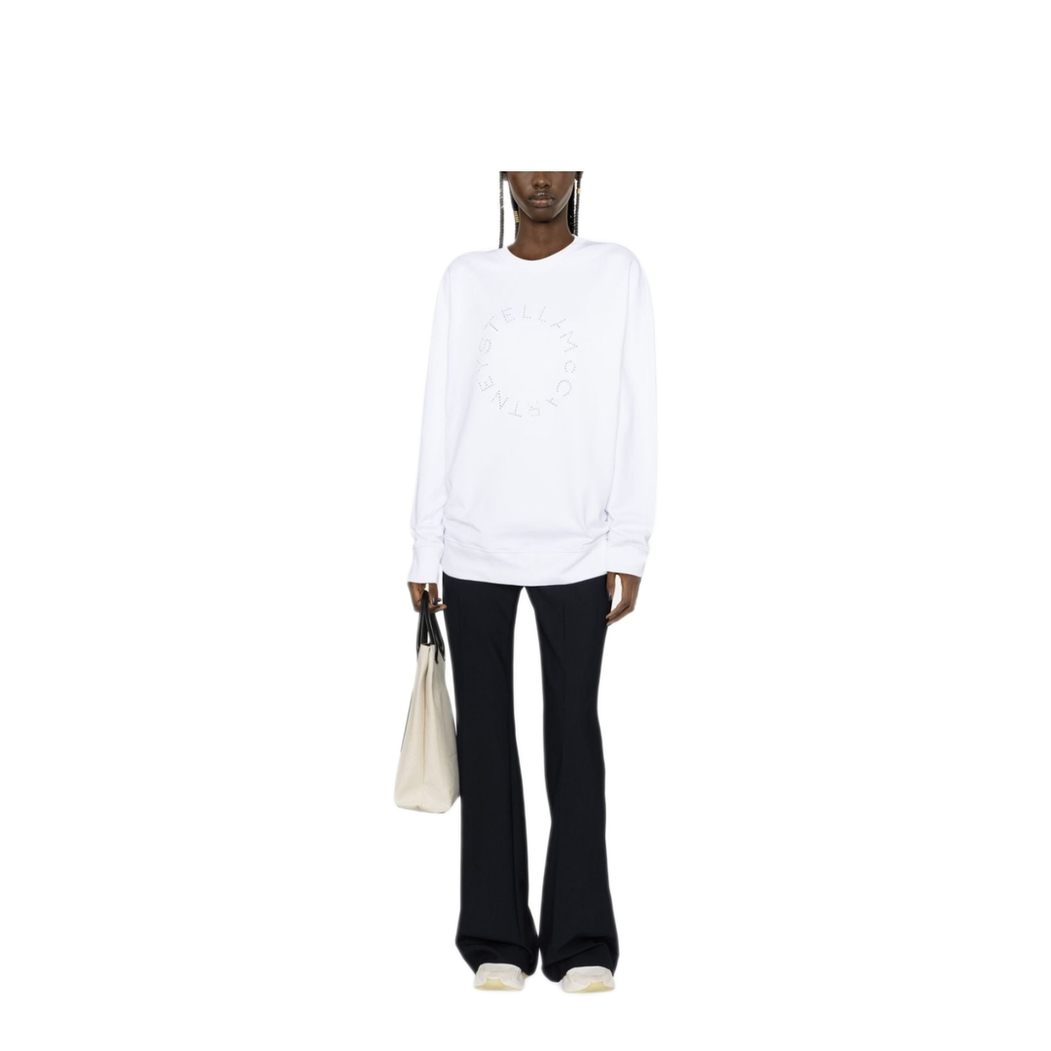 MAYFEYR - Stella Mccartney - Rhinestone-Embellished Logo Sweatshirt - 6J02063SPX379000