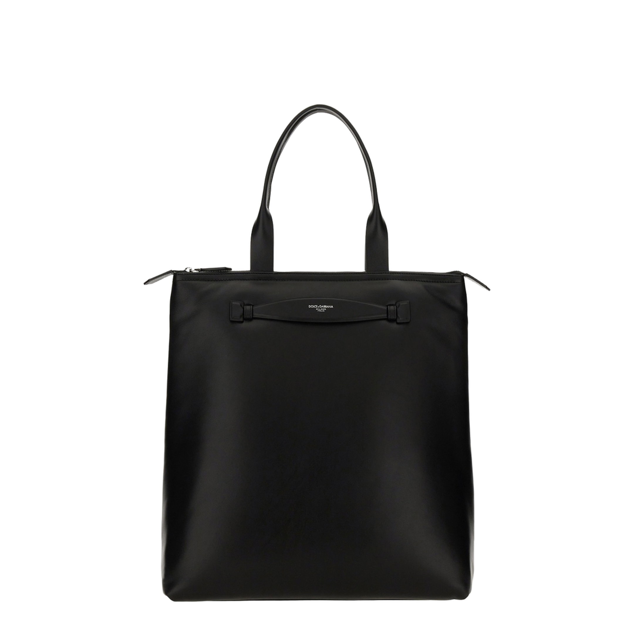 Calfskin Nappa Leather Shopper in Black