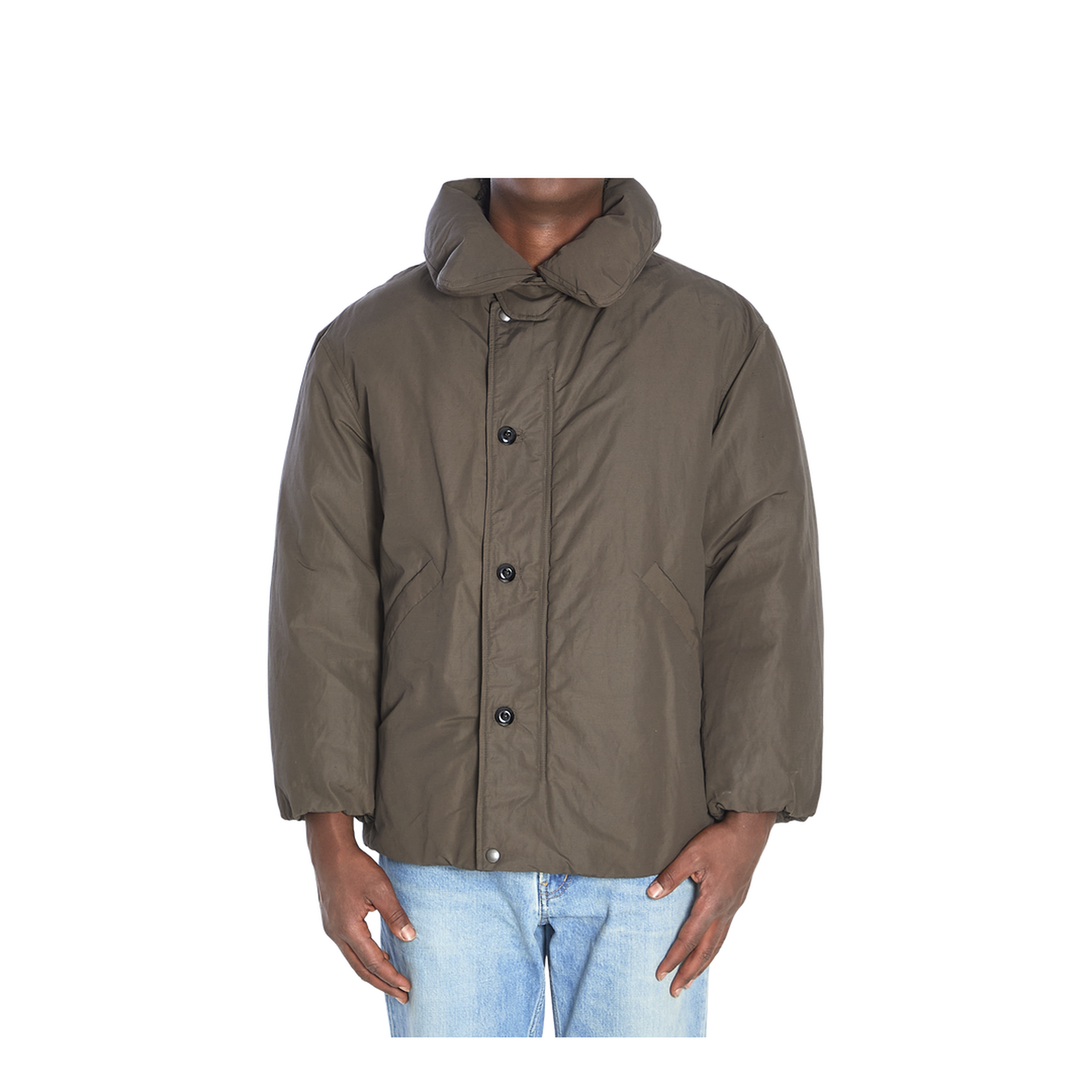 Puffer Blouson Jacket in Black