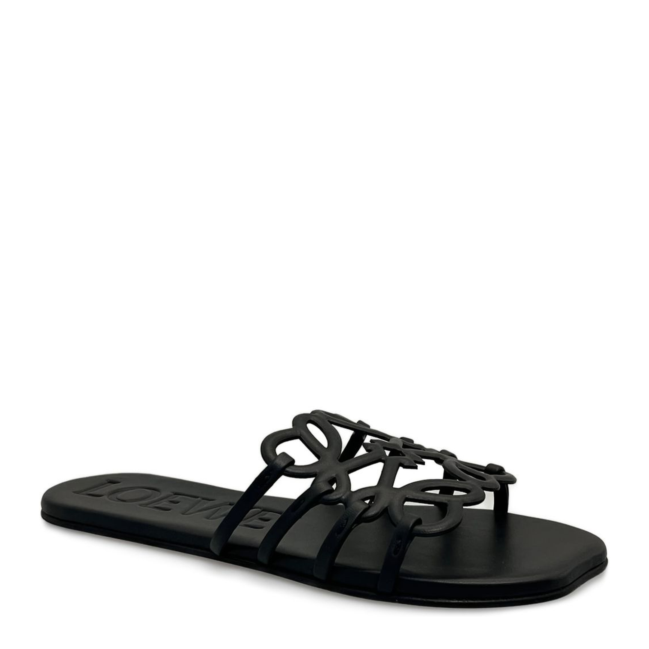 Petal Anagram Leather Sandals