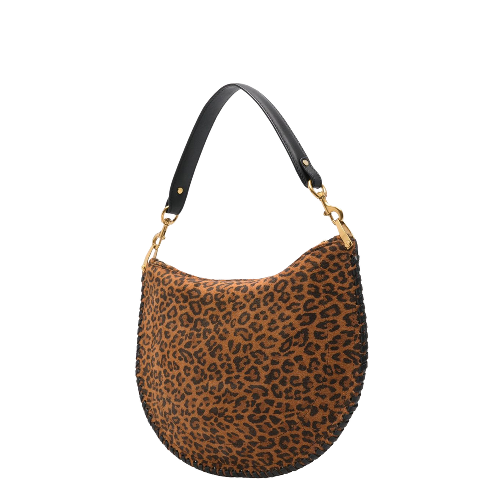 Cognac Brown Top Zip Bag