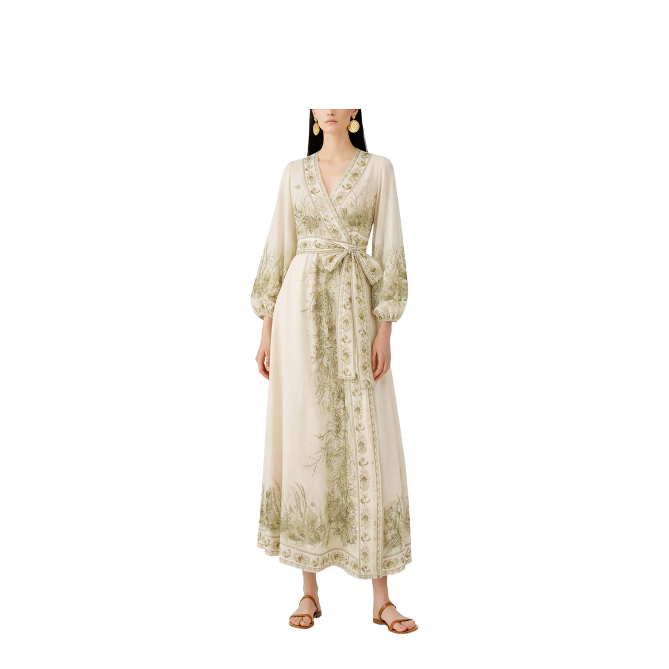 Wanderlust Wrap Cotton Midi Dress