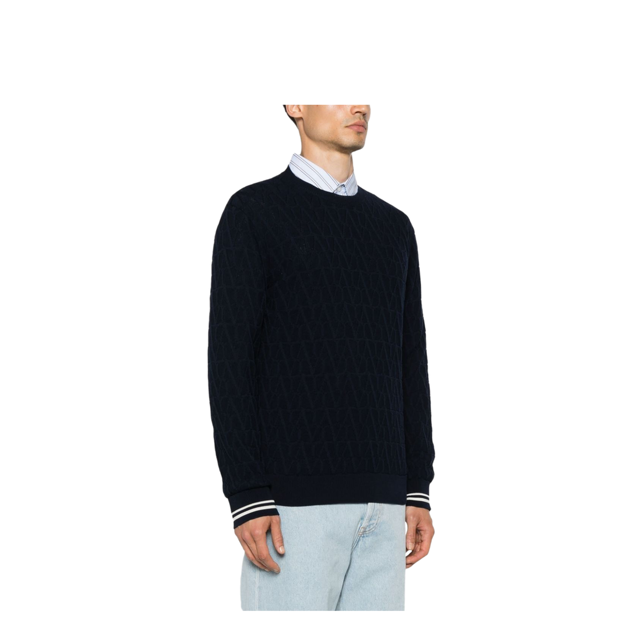 Dark Blue Cotton Sweater