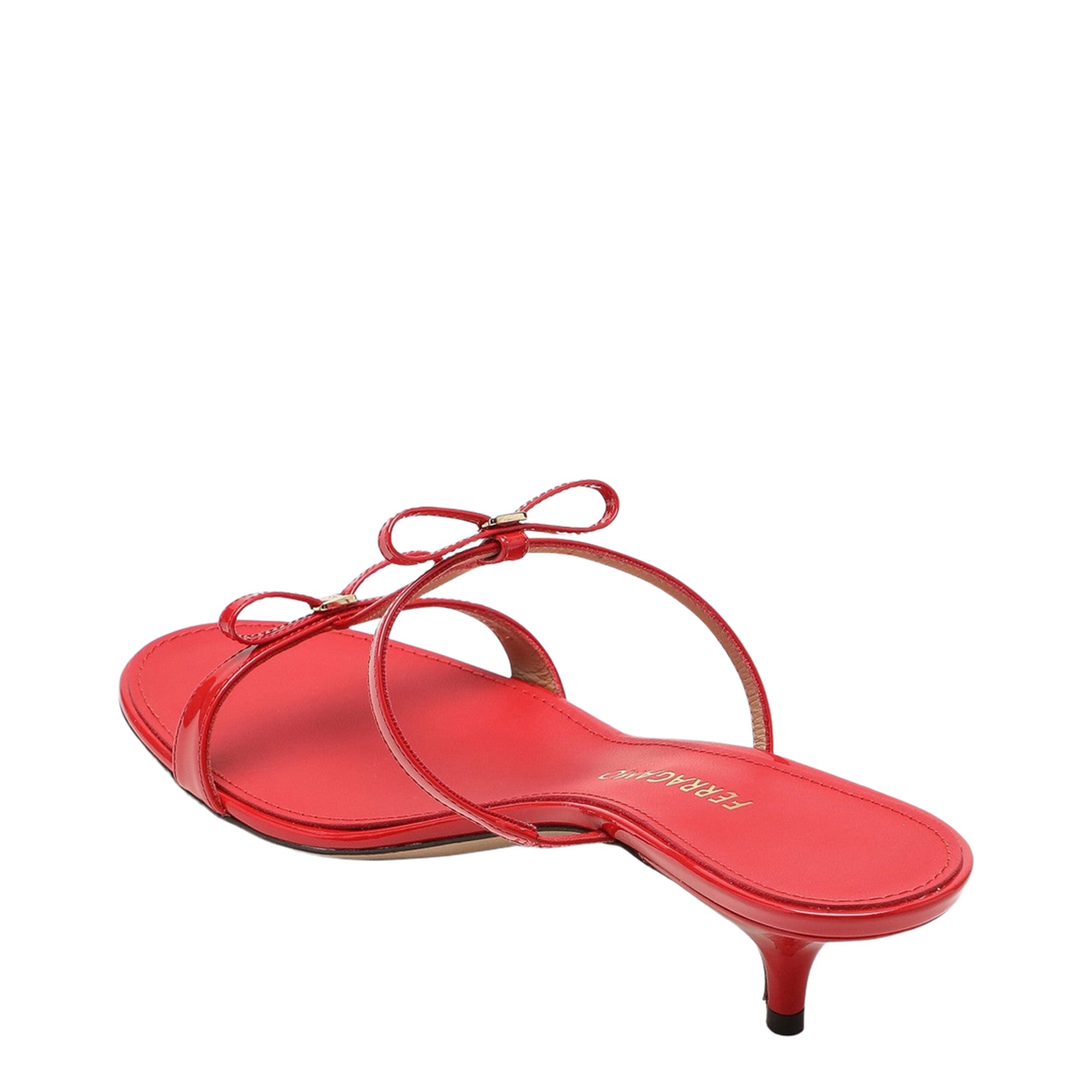 Flame Red Mini Bow Sandals