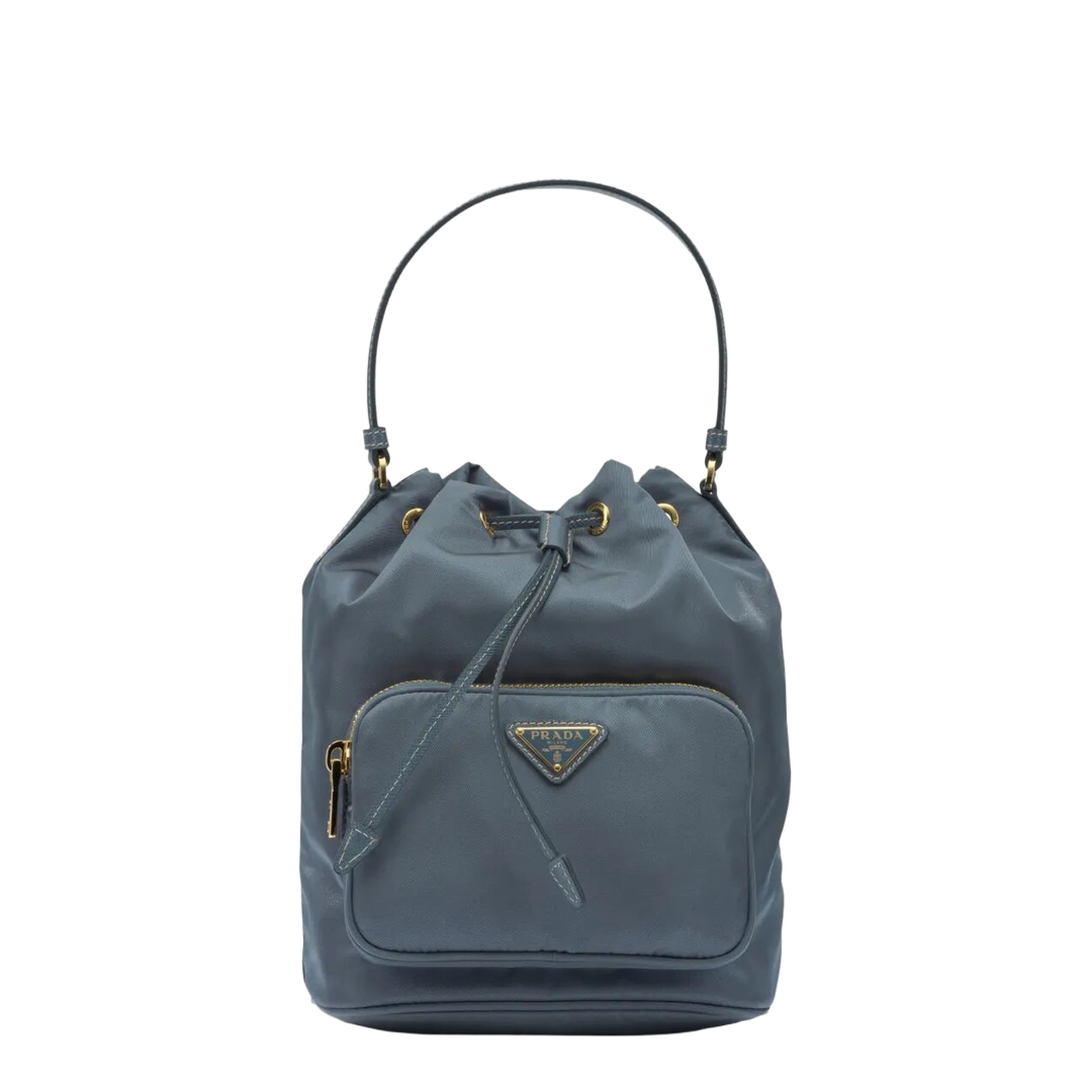 Cerulean Blue Re-Nylon Duet Bucket Bag