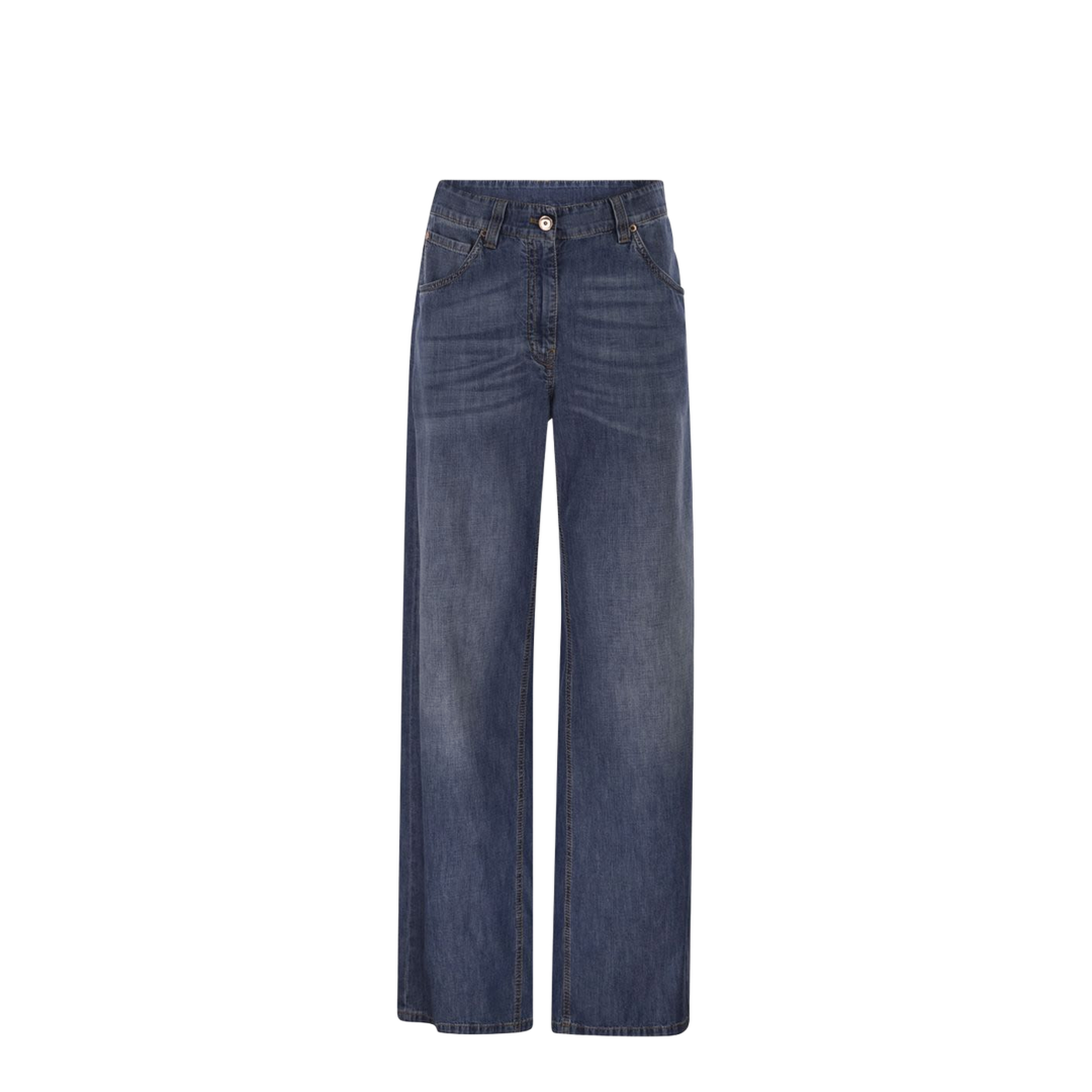 Women's Wide Leg Denim Jeans Blue