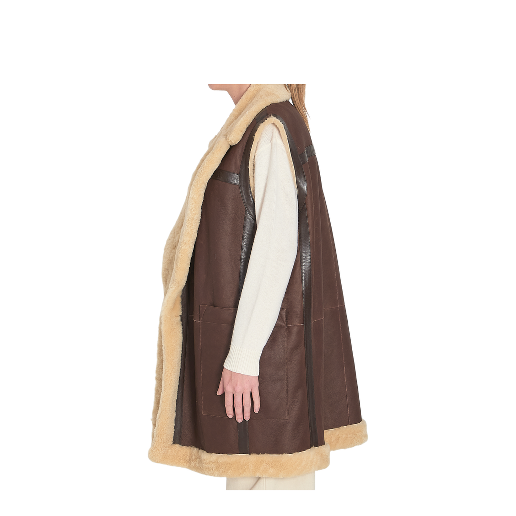 Leather Shearling Vest