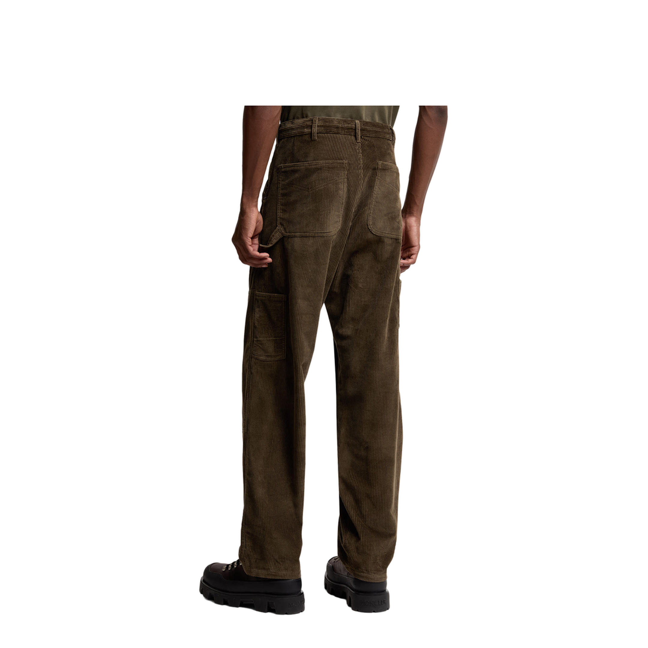 Casual Pants Suede Dark Brown