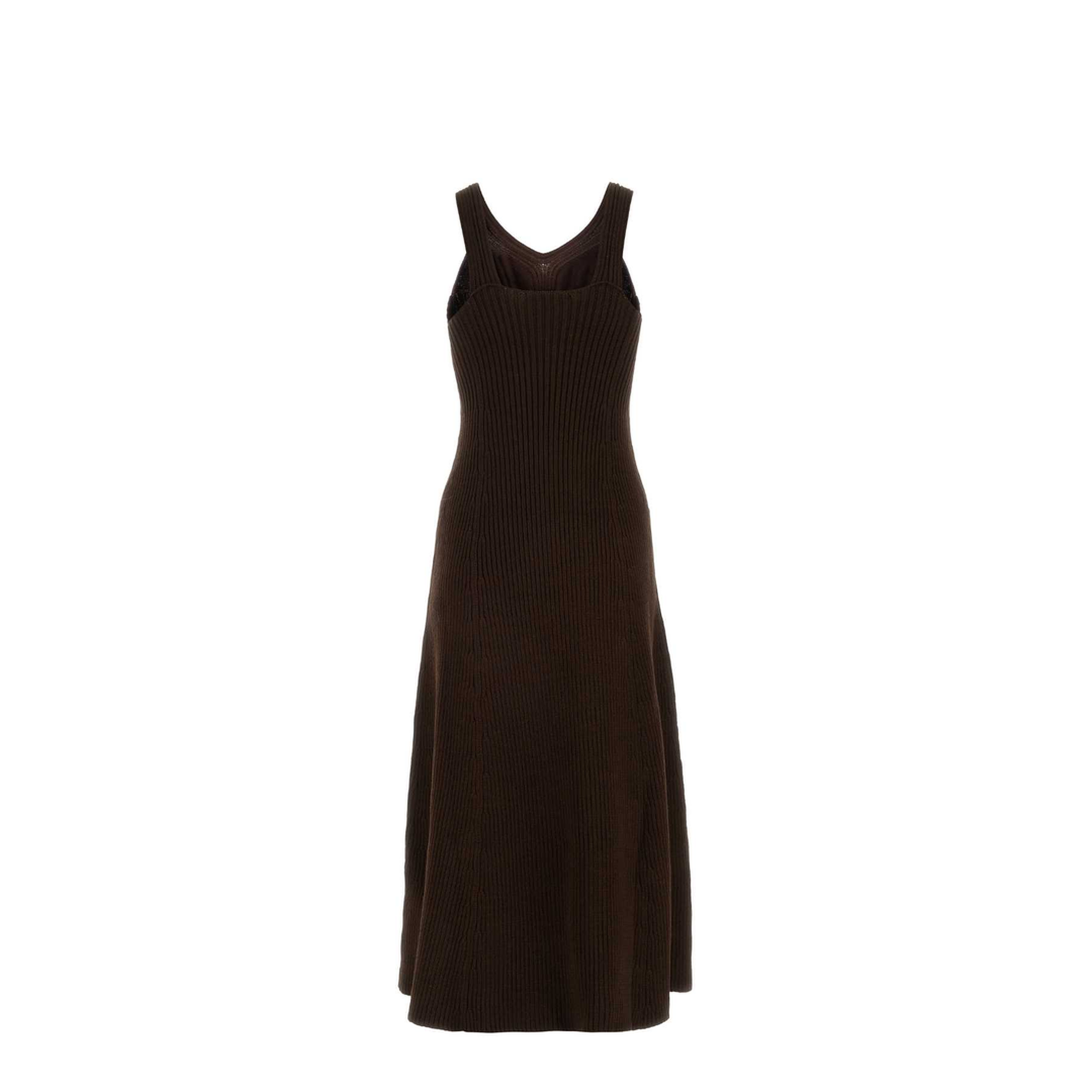 Chocolate Cotton Blend Dress