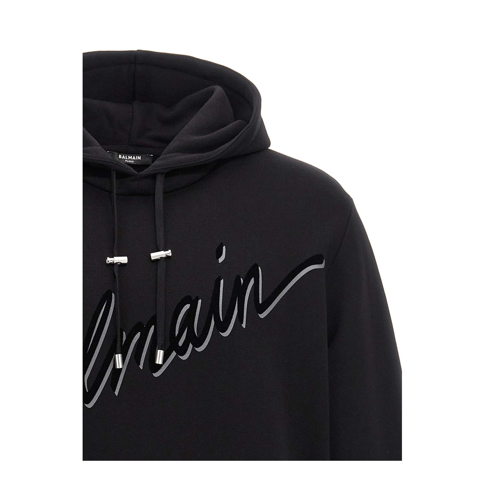 Flocked Letter Hoodie