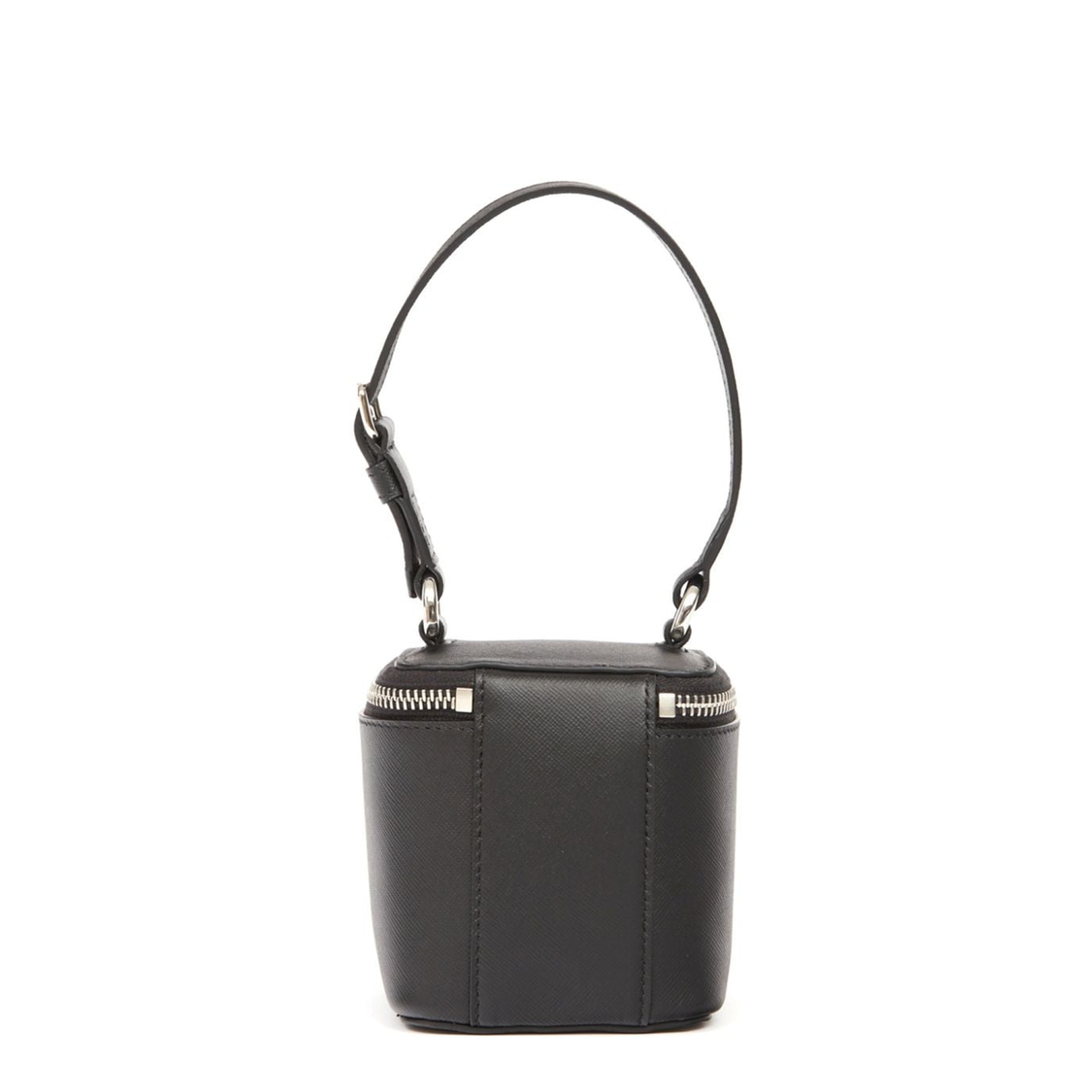 Black Leather Mini Box Bag