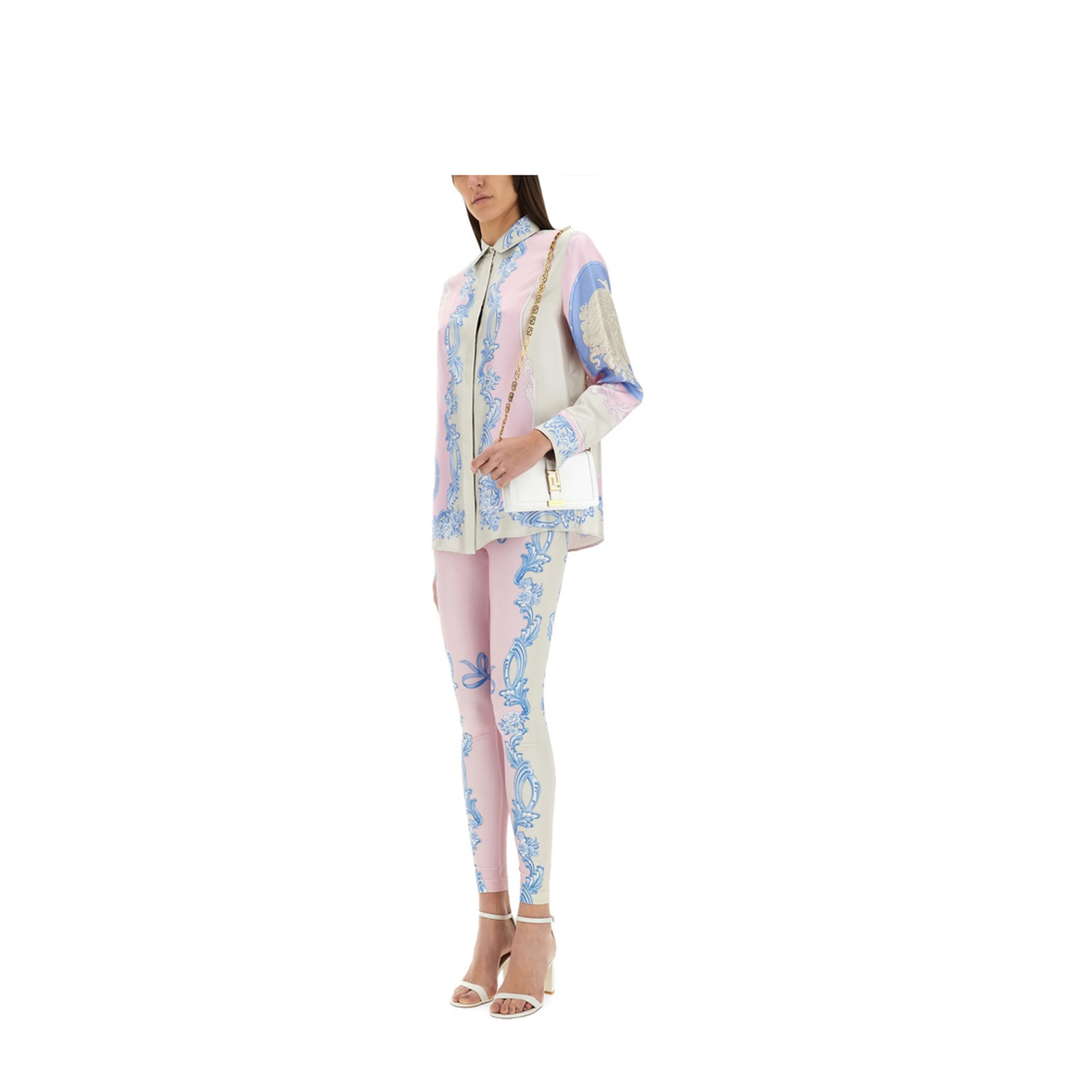 Pink Silk Shirt In Neutral