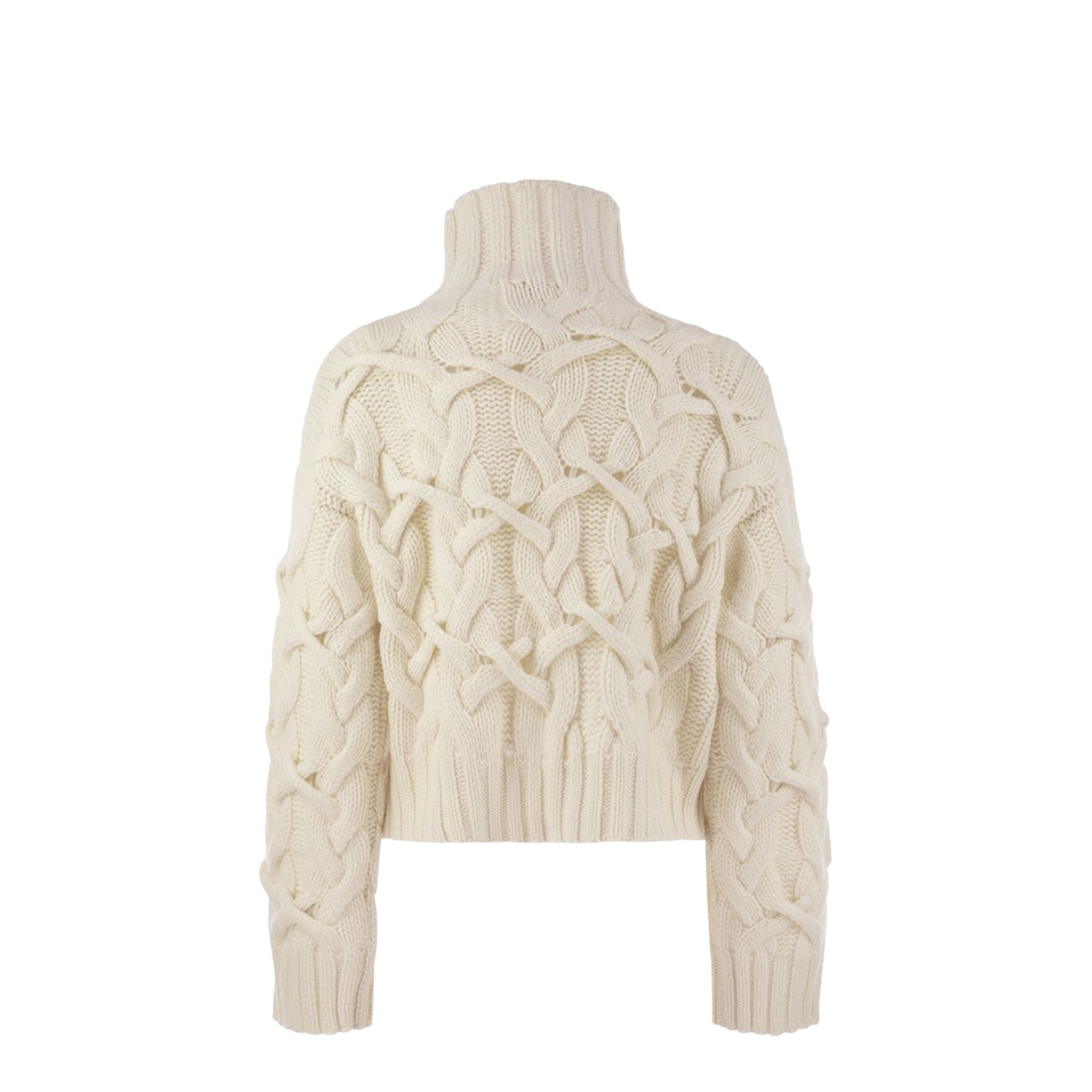 Braided High Necked Cashmere Sweater