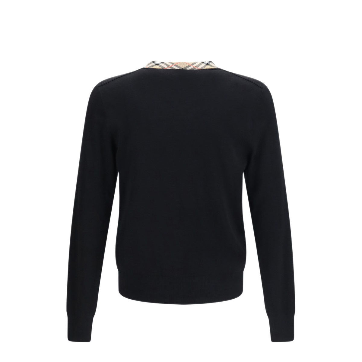 MAYFEYR - Burberry - Check Trim Wool Sweater - 8127128A1189