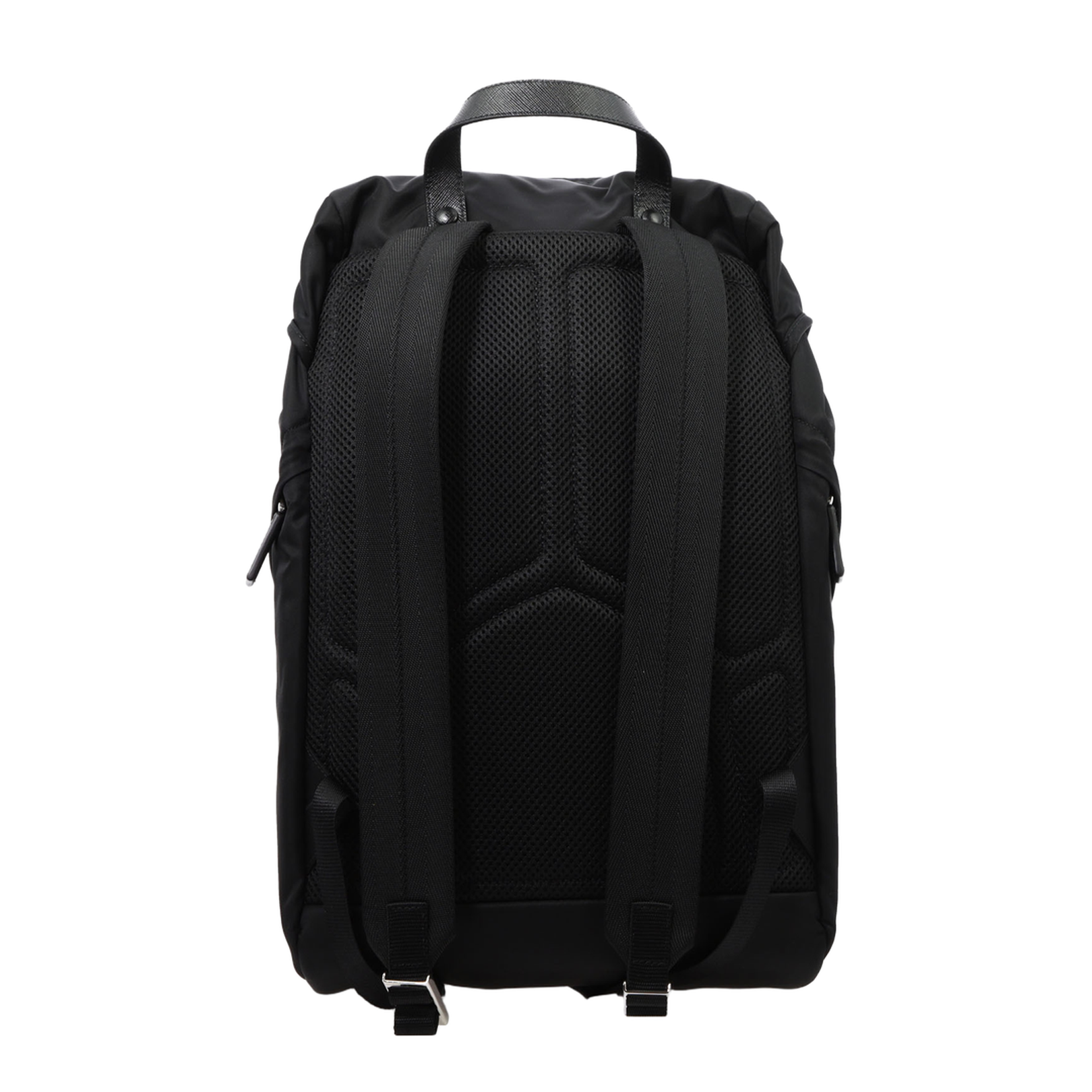 Navy Re-Nylon And Saffiano Leather Backpack