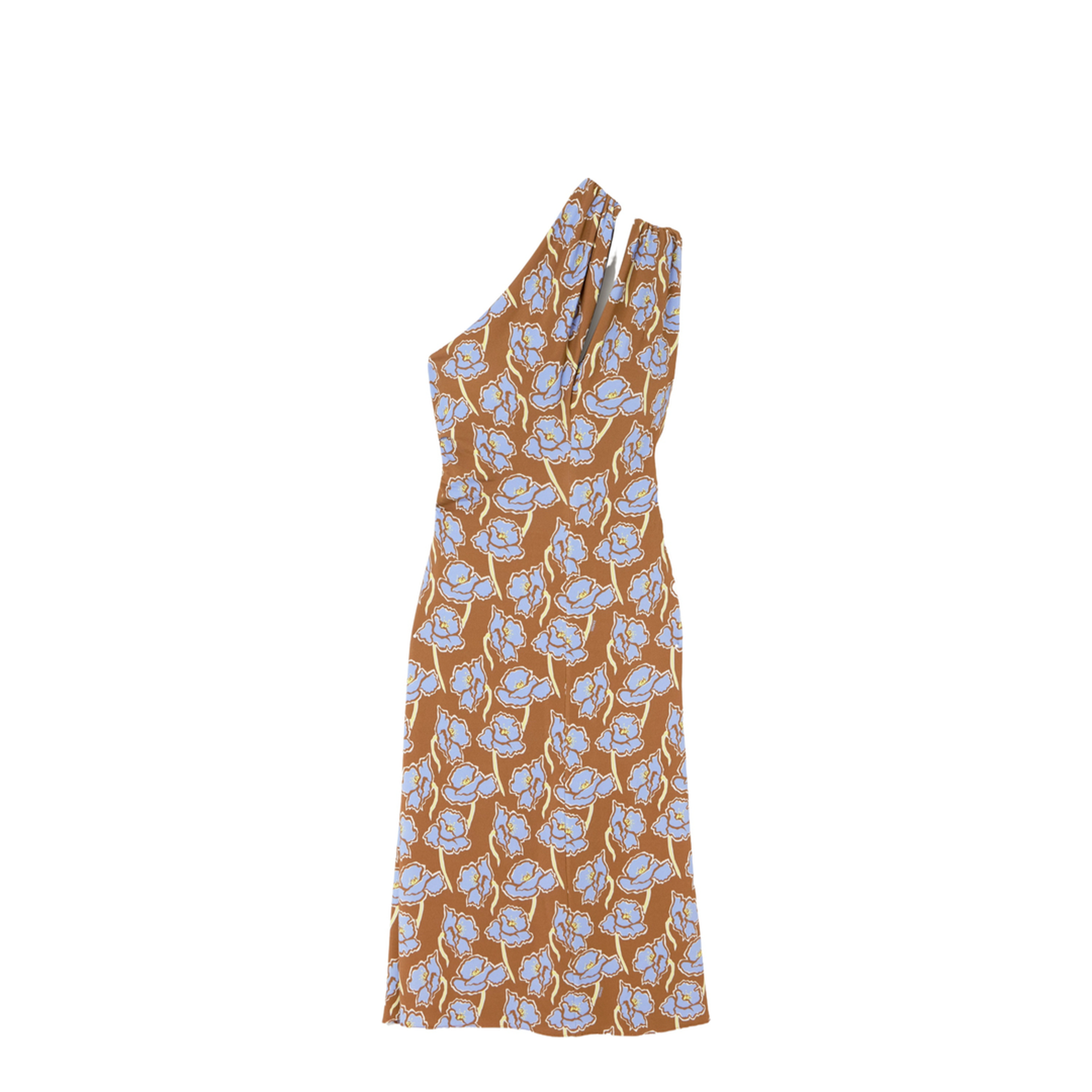 One Shoulder Dress in Multicolor Fabric – MAYFEYR