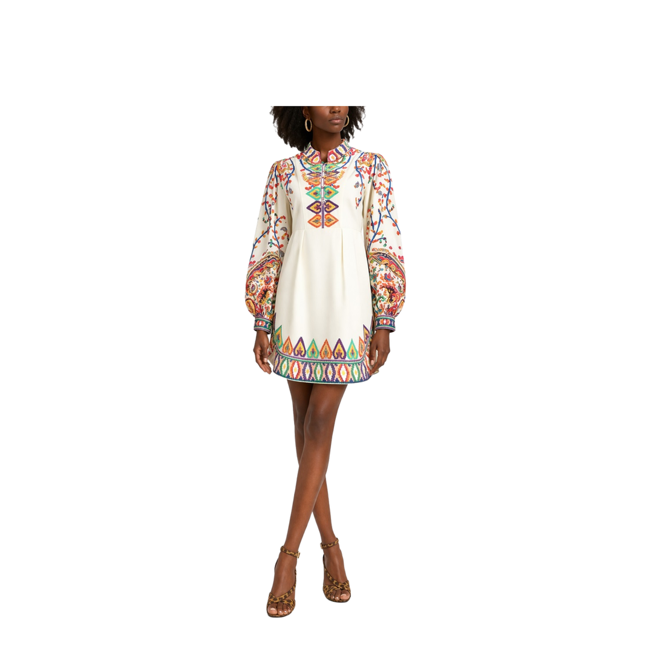 Printed Poplin Dress