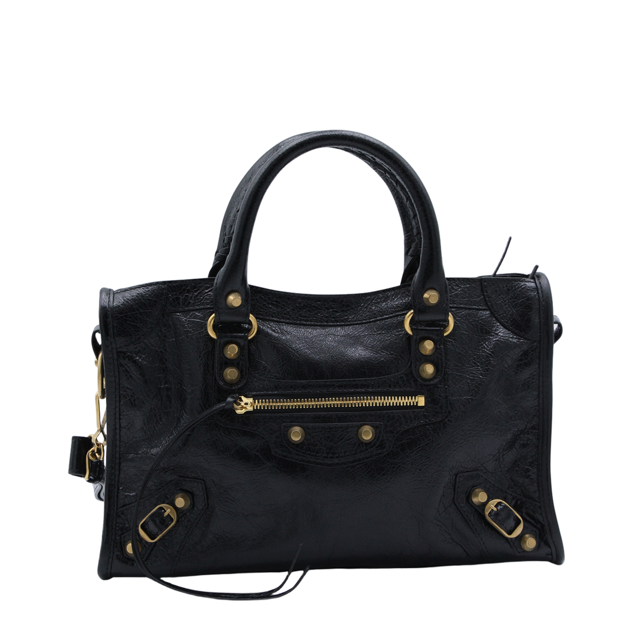 Le City Small Arena Storico Lambskin Shoulder Bag - Black