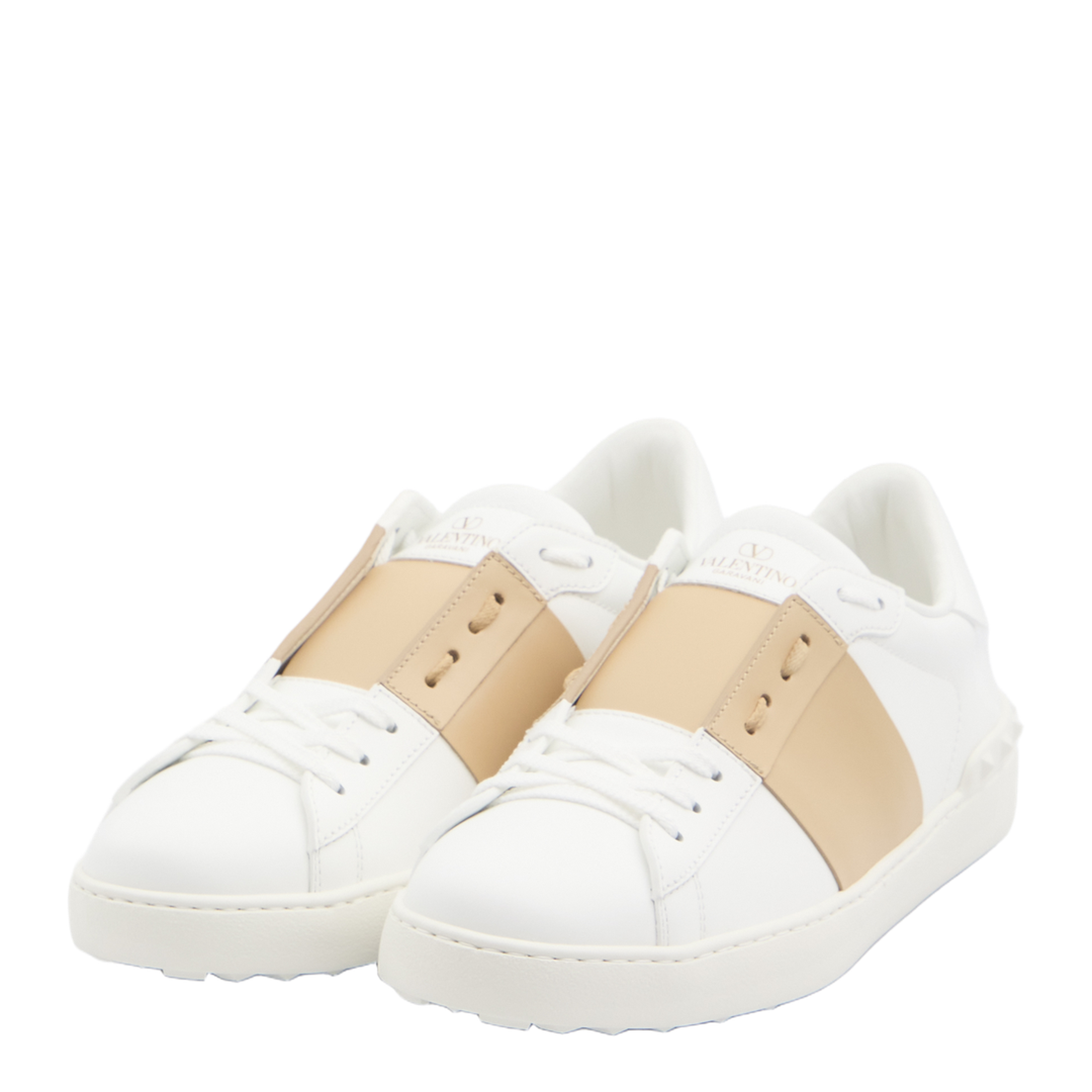 Open Sneaker in Smooth Leather - White