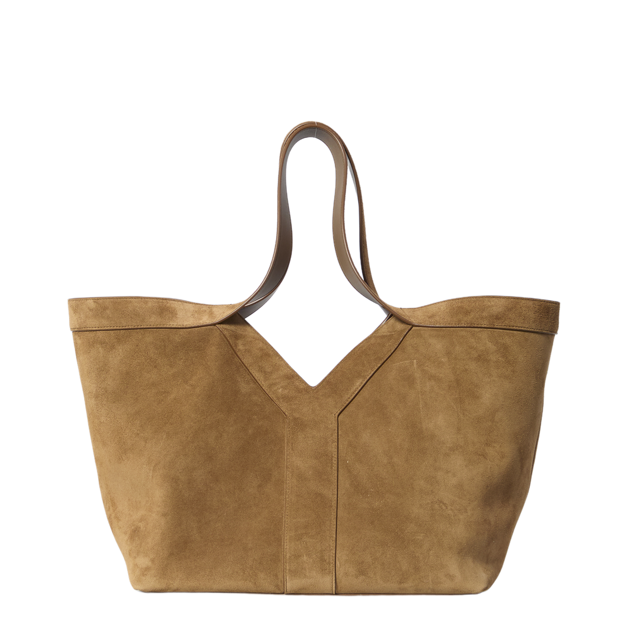 Y Small Suede Calfskin Tote - Brown