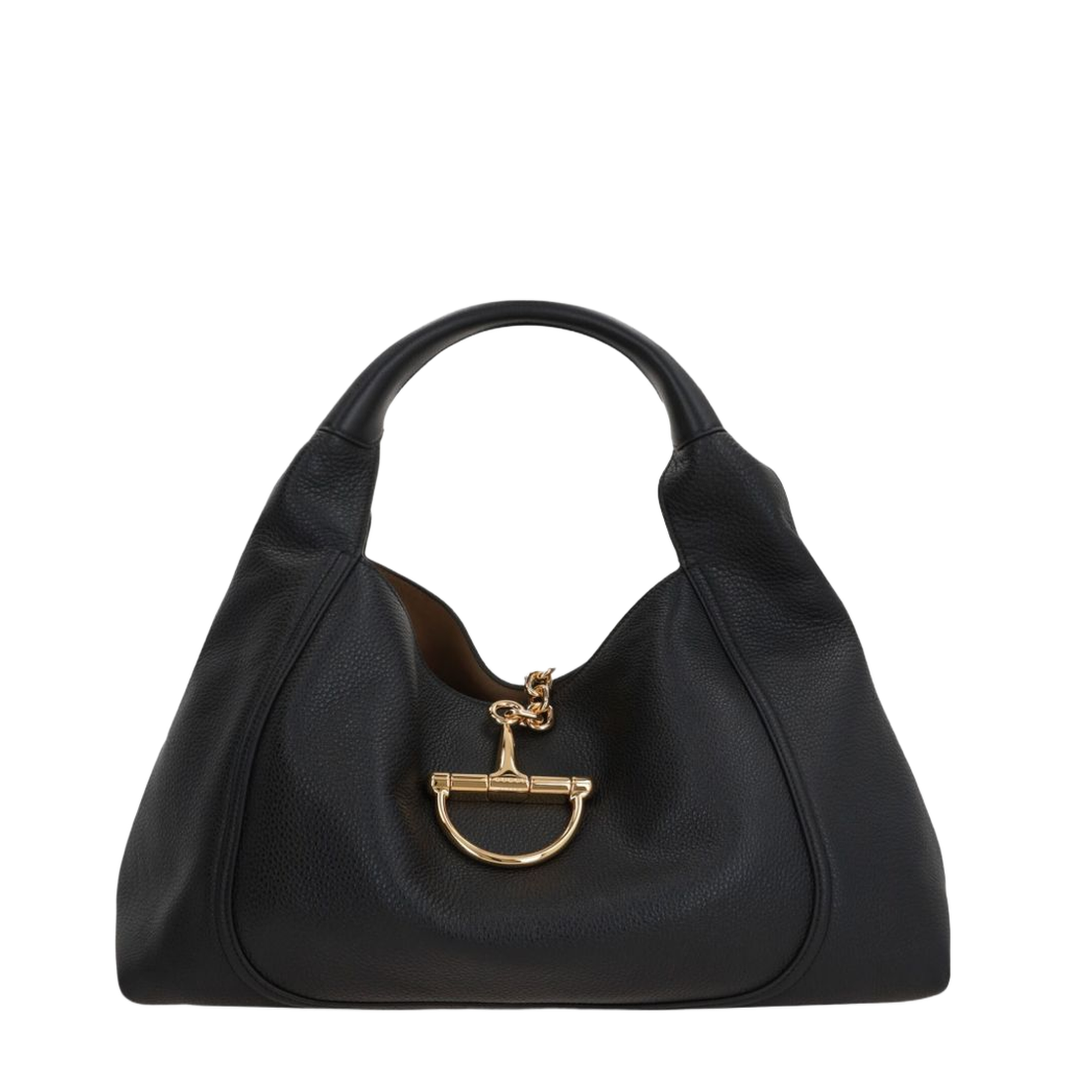 Softbit Maxi Leather Shoulder Bags - Black