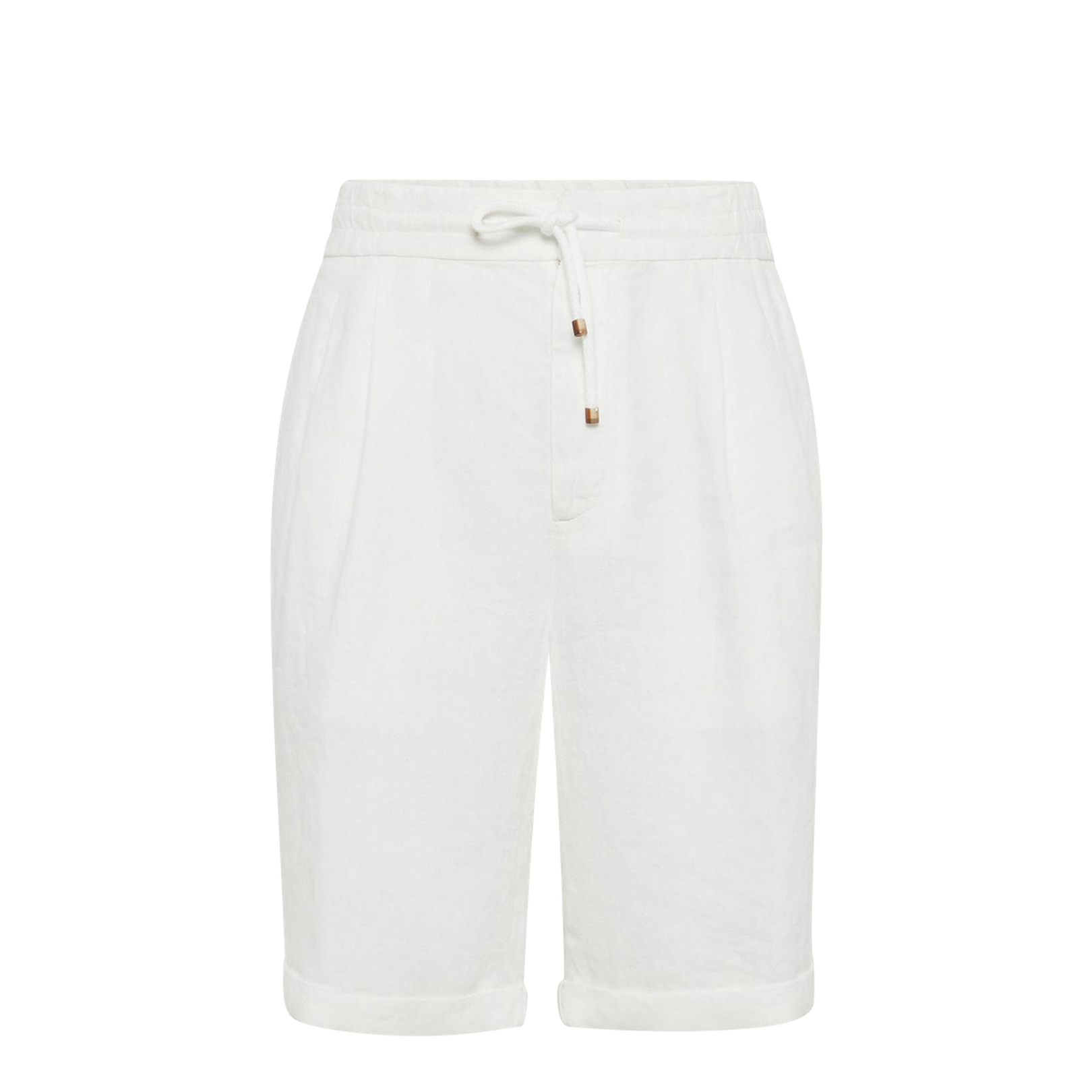 Garment Dyed Linen Gabardine Bermuda Shorts