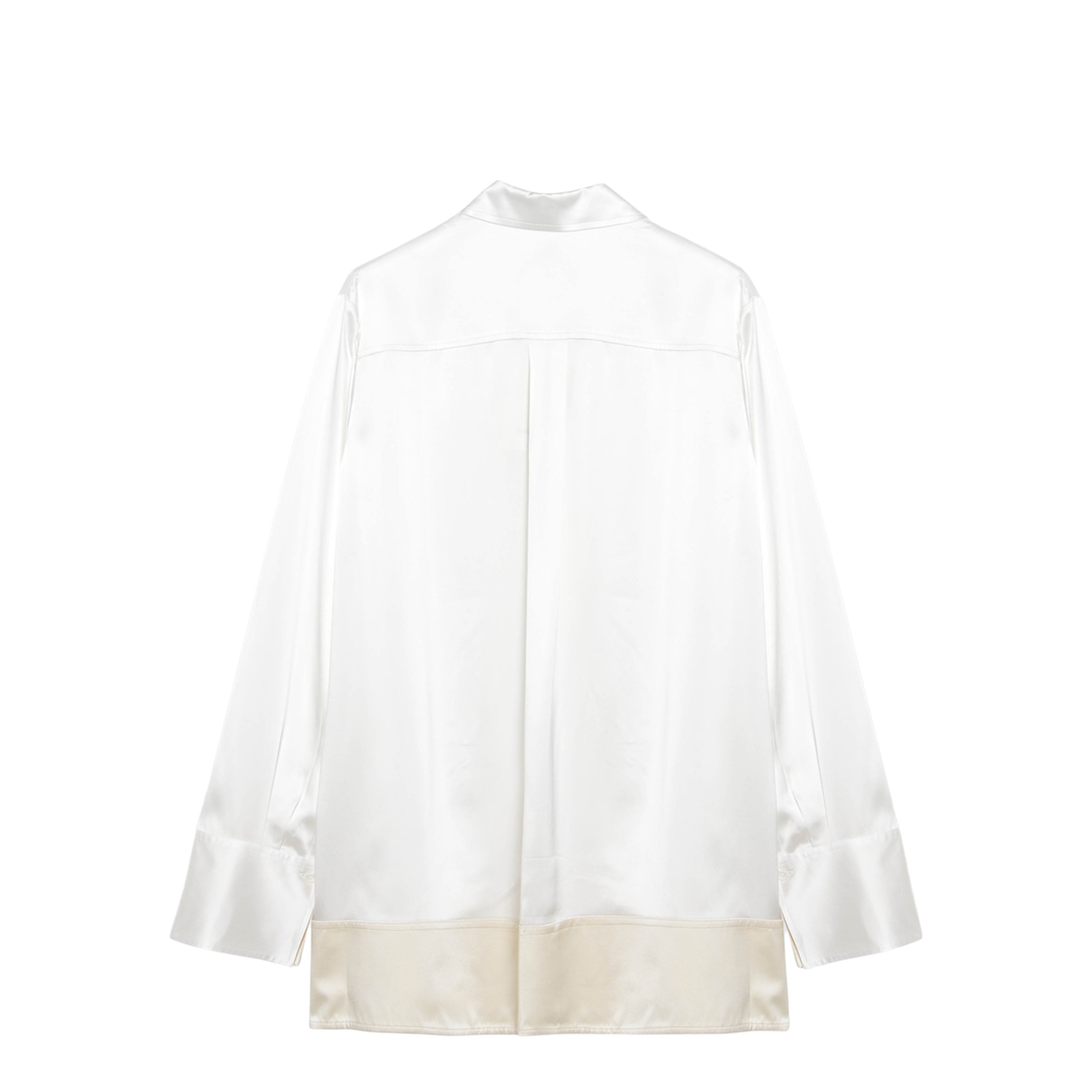 MAYFEYR - Toteme - White Champagne Shiny Viscose Shirt - 262-WRT0720FB0546047